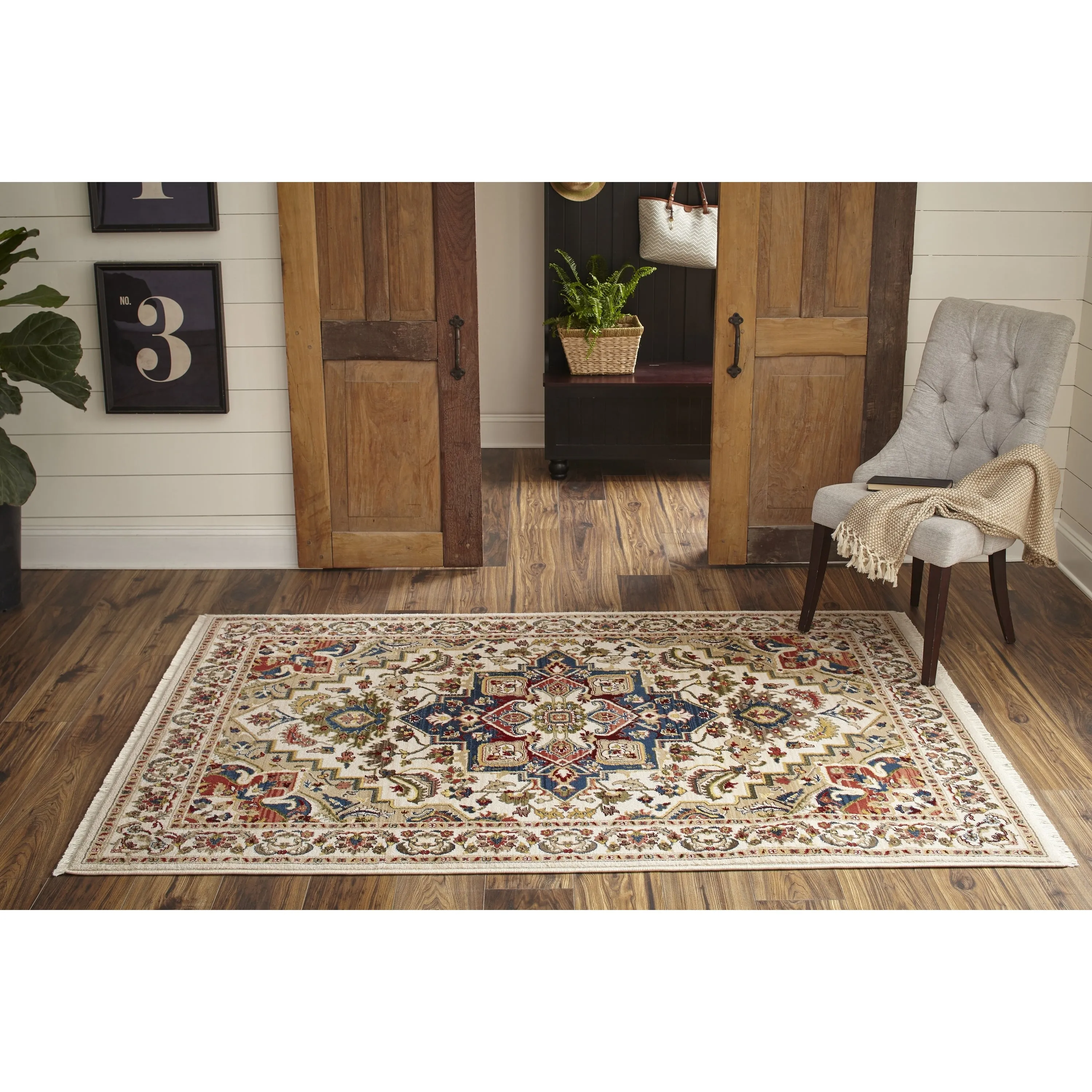 Skyline Decor Ivory Lenox Rugs in Rectangle Shape - Big