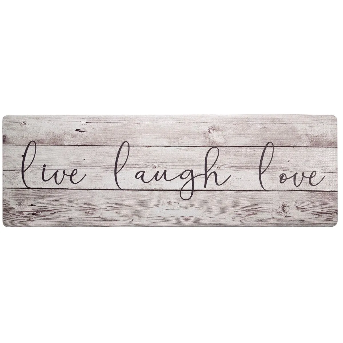 SoHome Cozy Living Live Laugh Love Anti-Fatigue Kitchen Mat. Beige/Brown