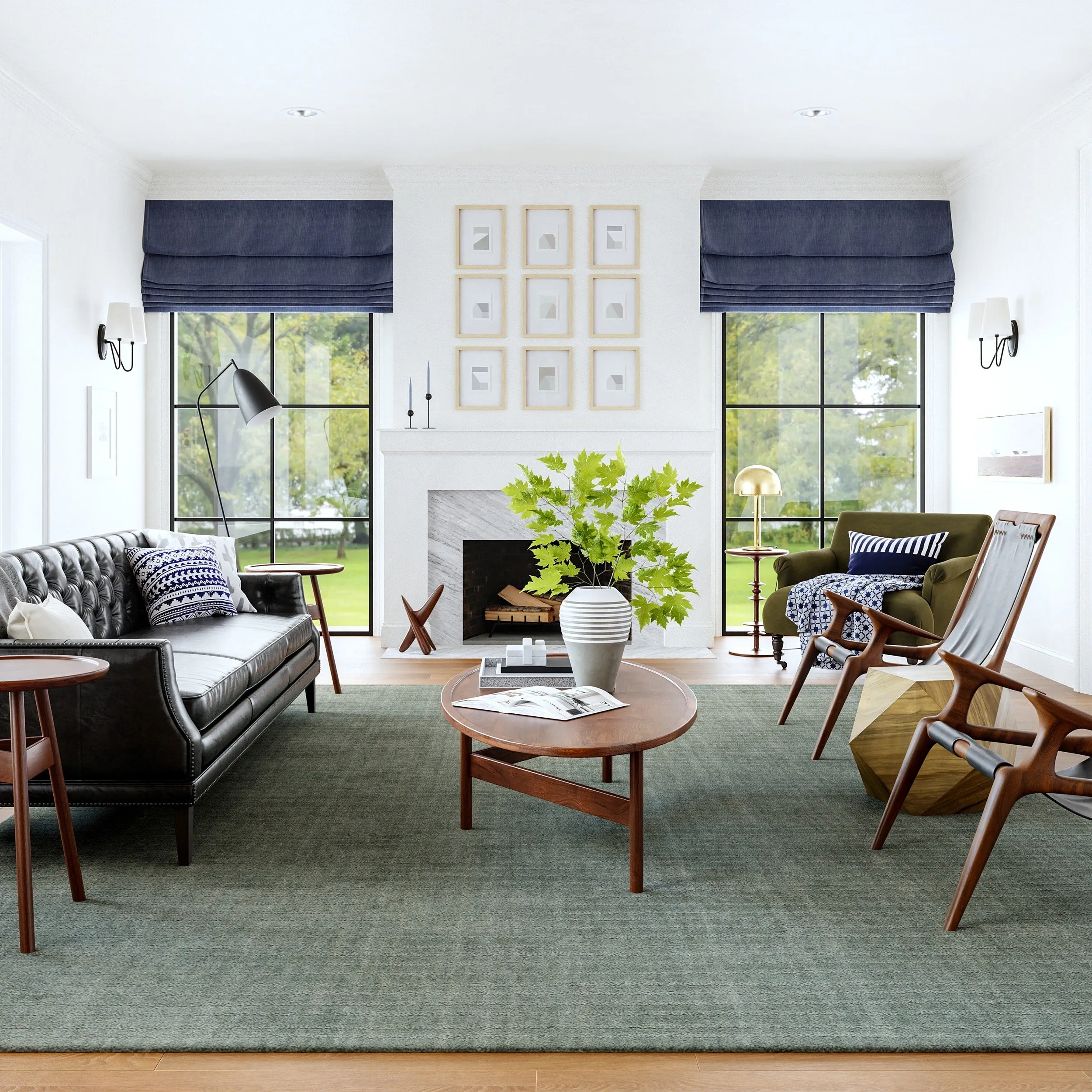 Southwest Striped Wool Area Rug