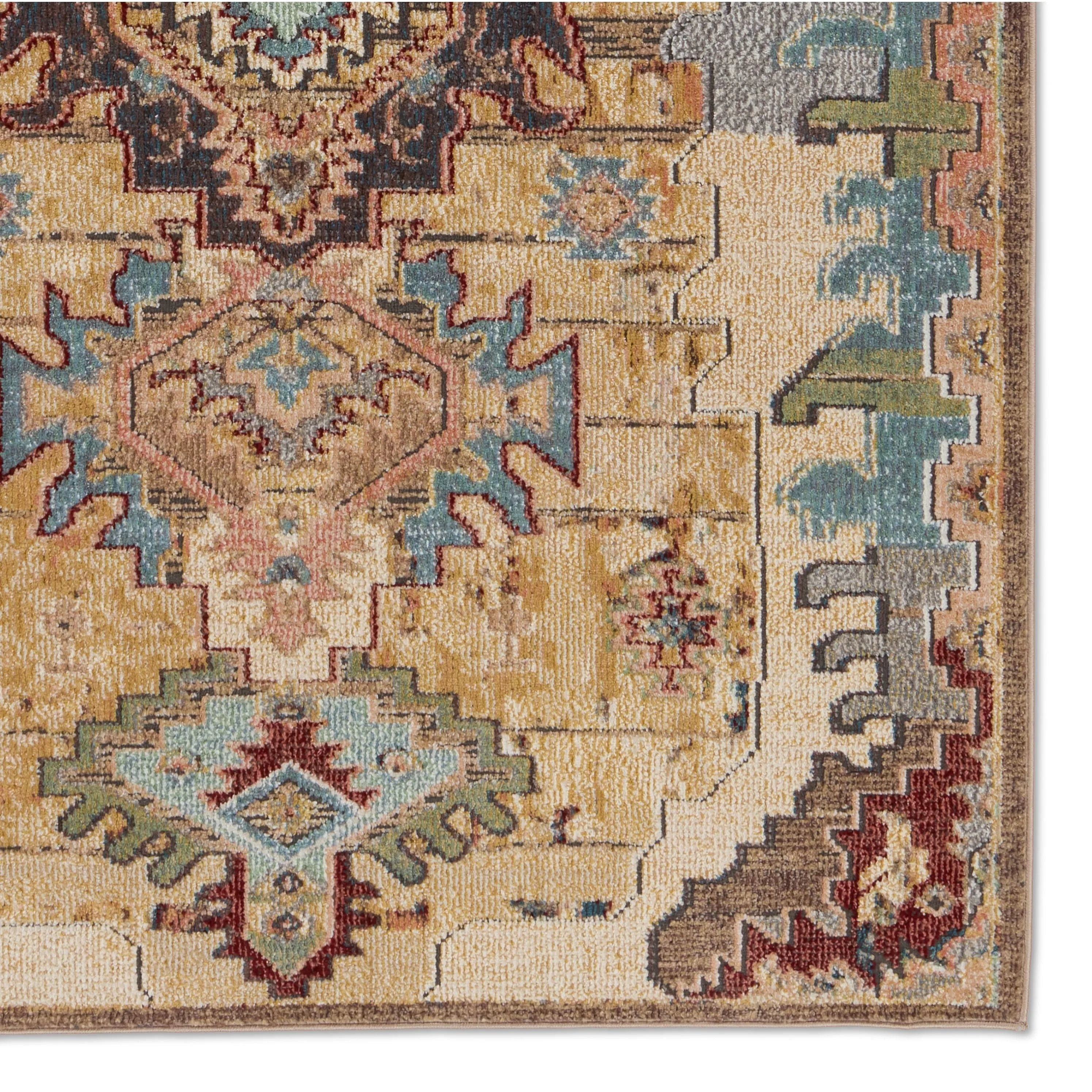 Stentor Medallion Blue/Cream Area Rug