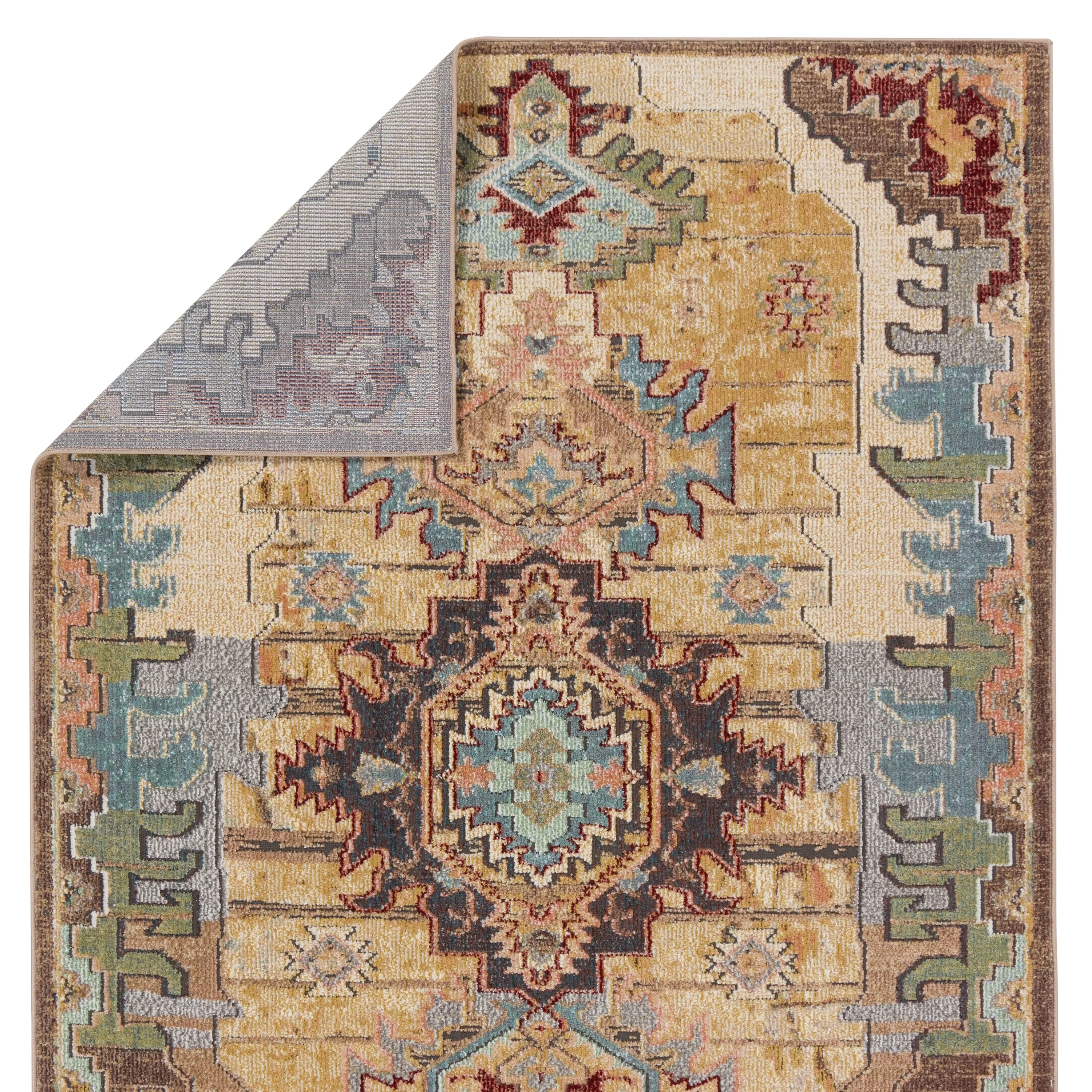Stentor Medallion Blue/Cream Area Rug