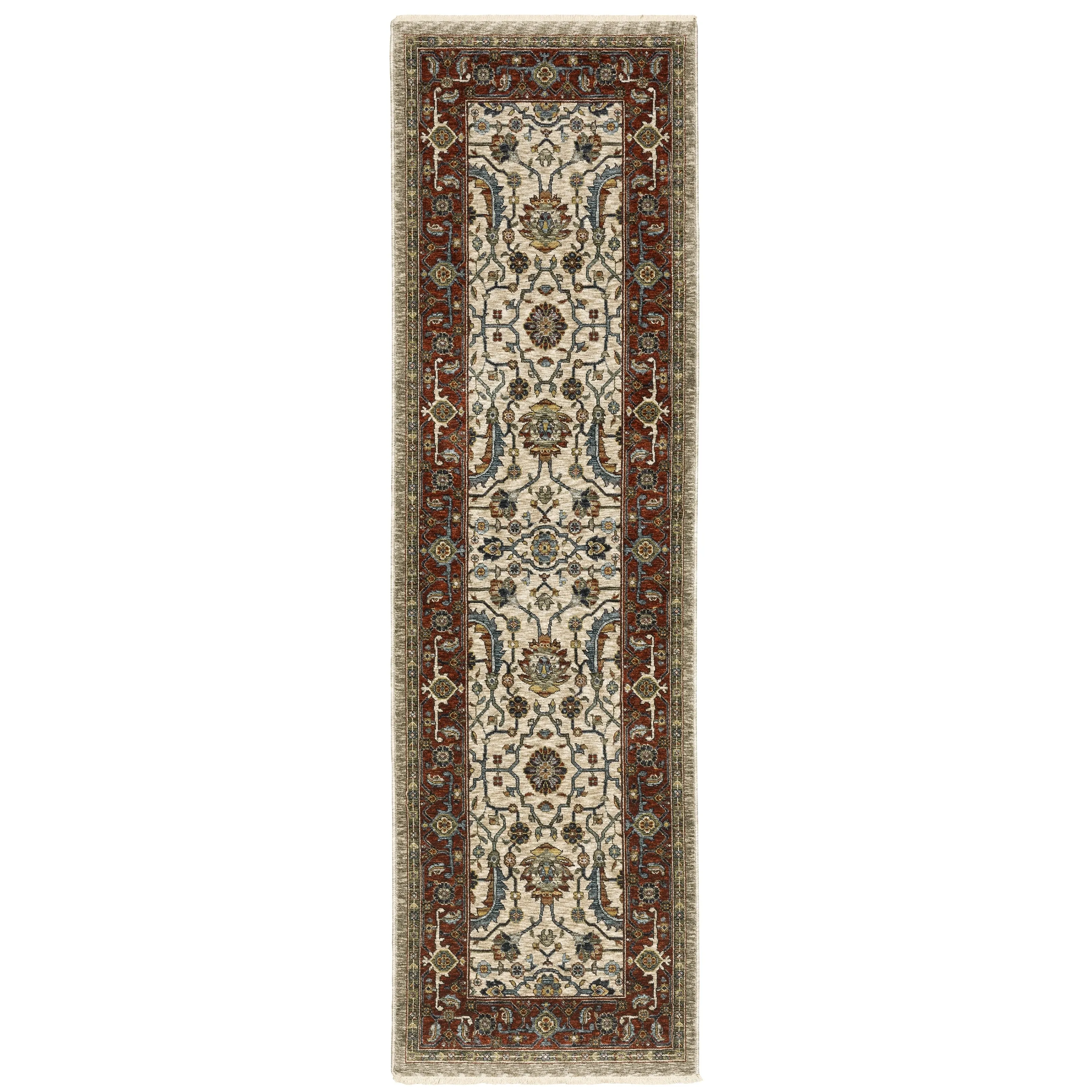 Style Haven Amelie Bordered Persian Ivory/ Red Indoor Area Rug