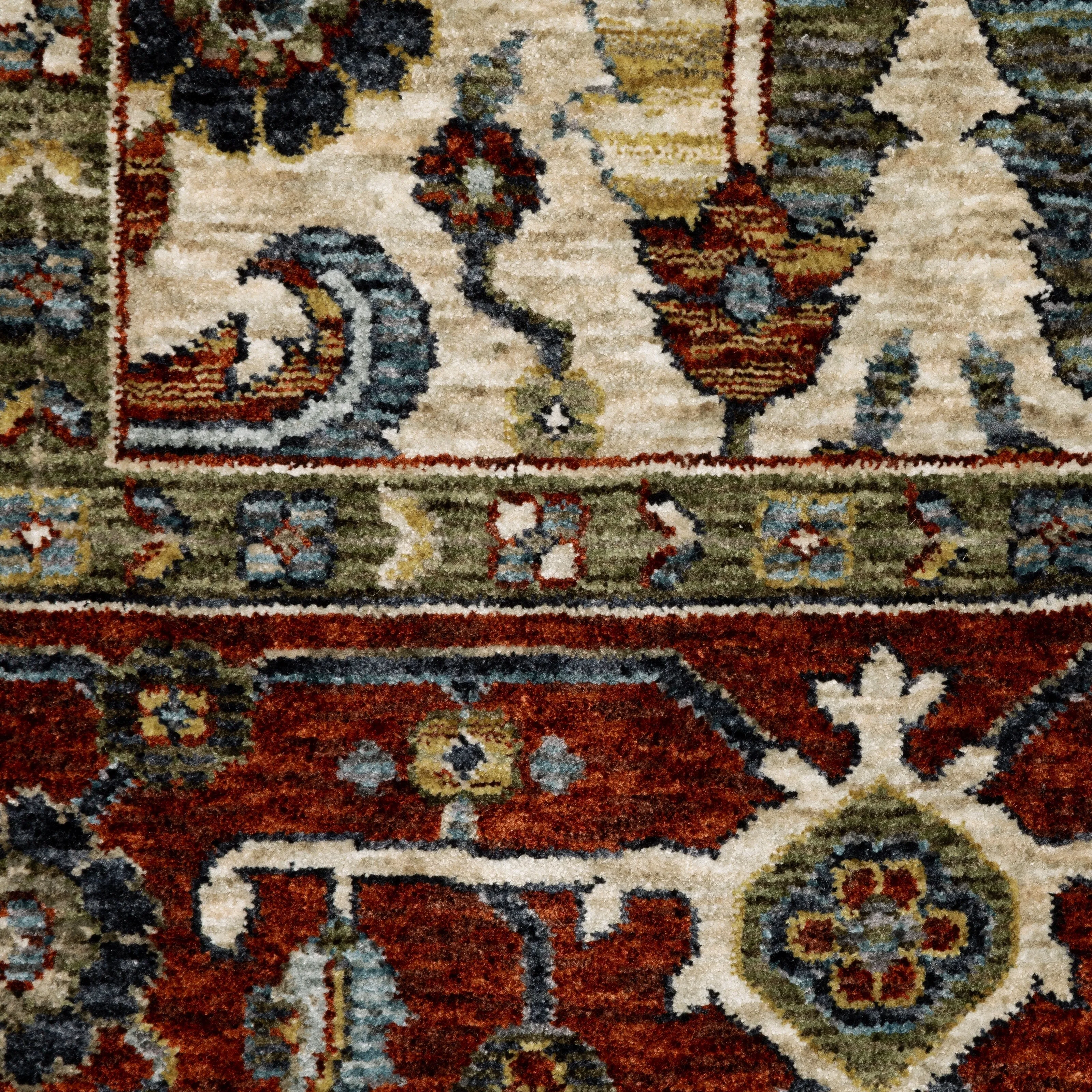 Style Haven Amelie Bordered Persian Ivory/ Red Indoor Area Rug