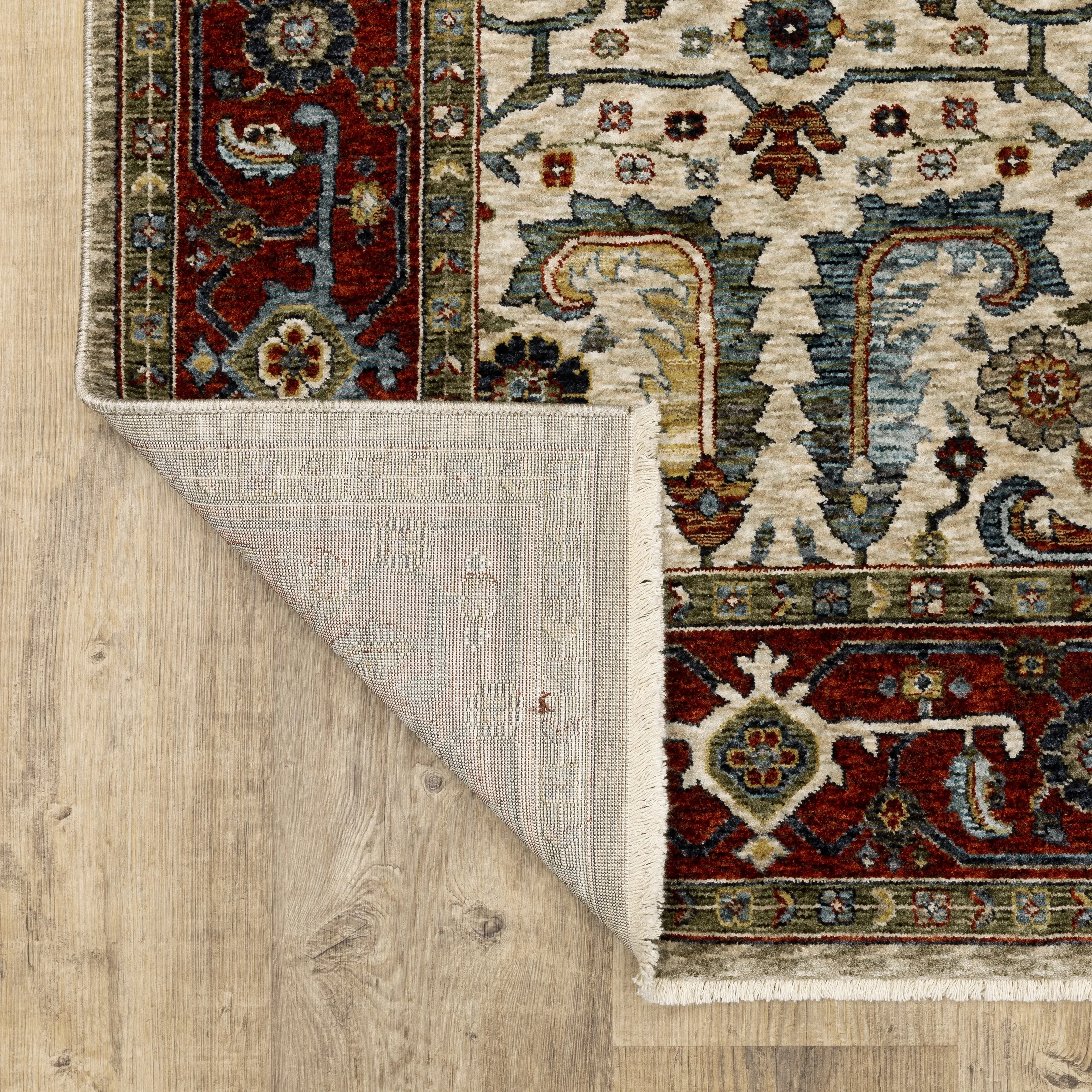 Style Haven Amelie Bordered Persian Ivory/ Red Indoor Area Rug
