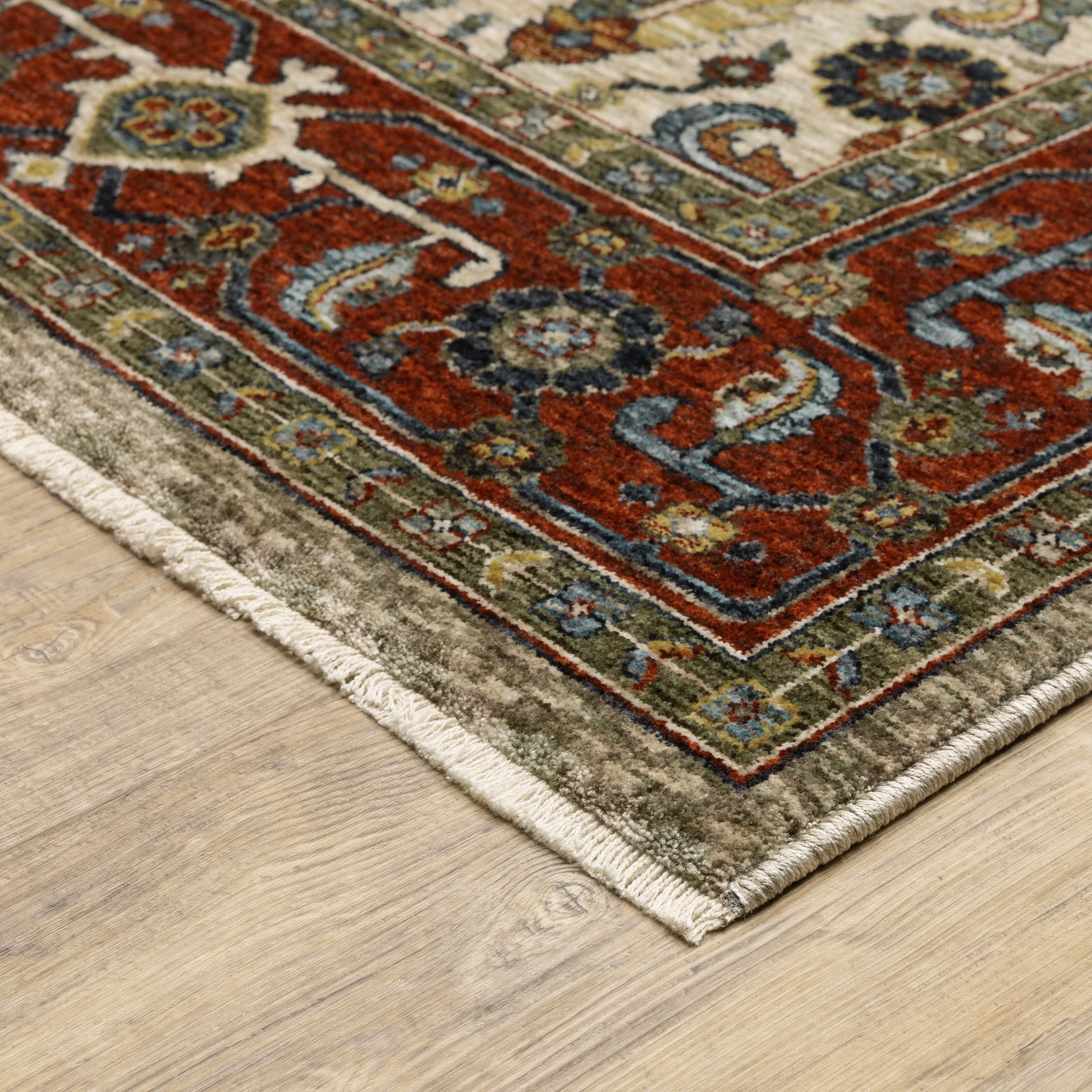 Style Haven Amelie Bordered Persian Ivory/ Red Indoor Area Rug