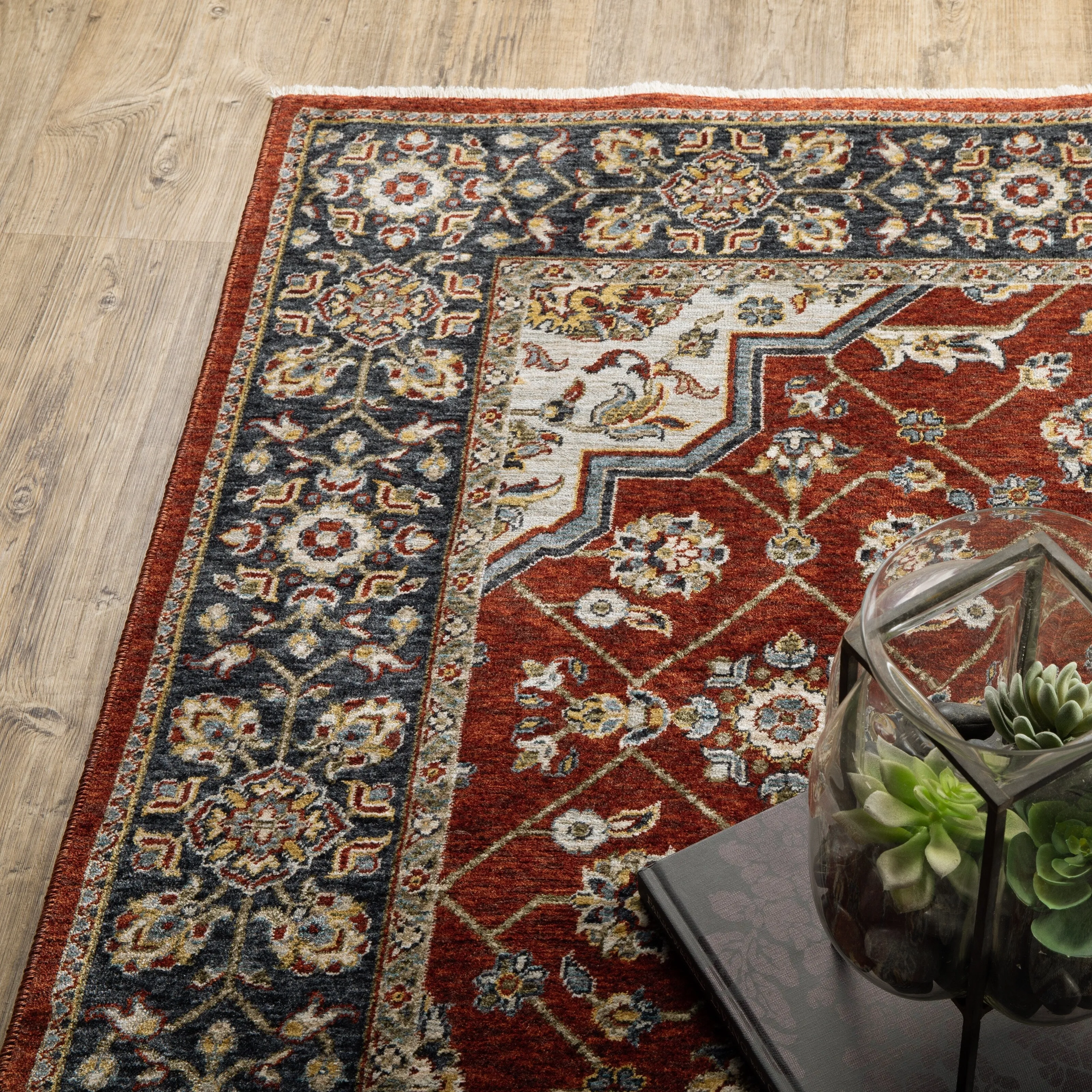 Style Haven Amelie Oriental Medallion Red/ Blue Indoor Area Rug