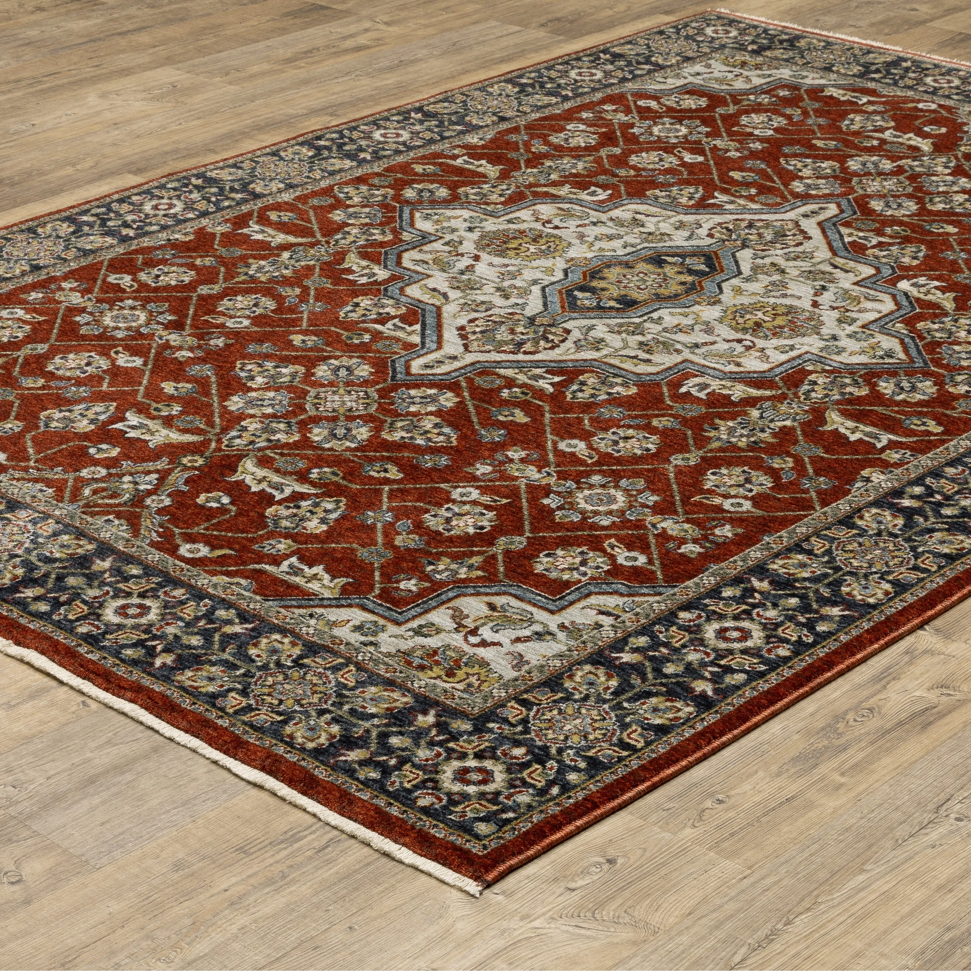 Style Haven Amelie Oriental Medallion Red/ Blue Indoor Area Rug