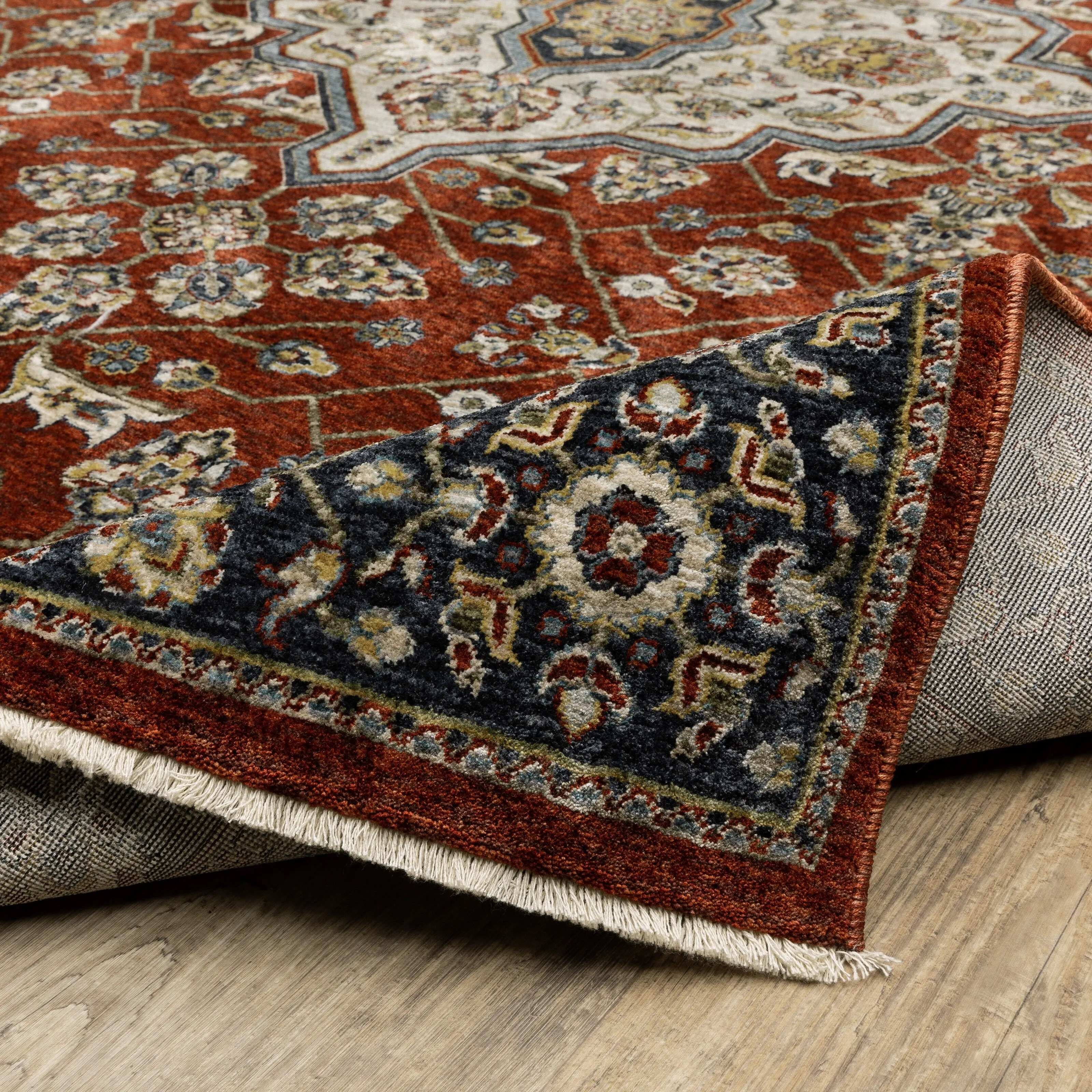 Style Haven Amelie Oriental Medallion Red/ Blue Indoor Area Rug