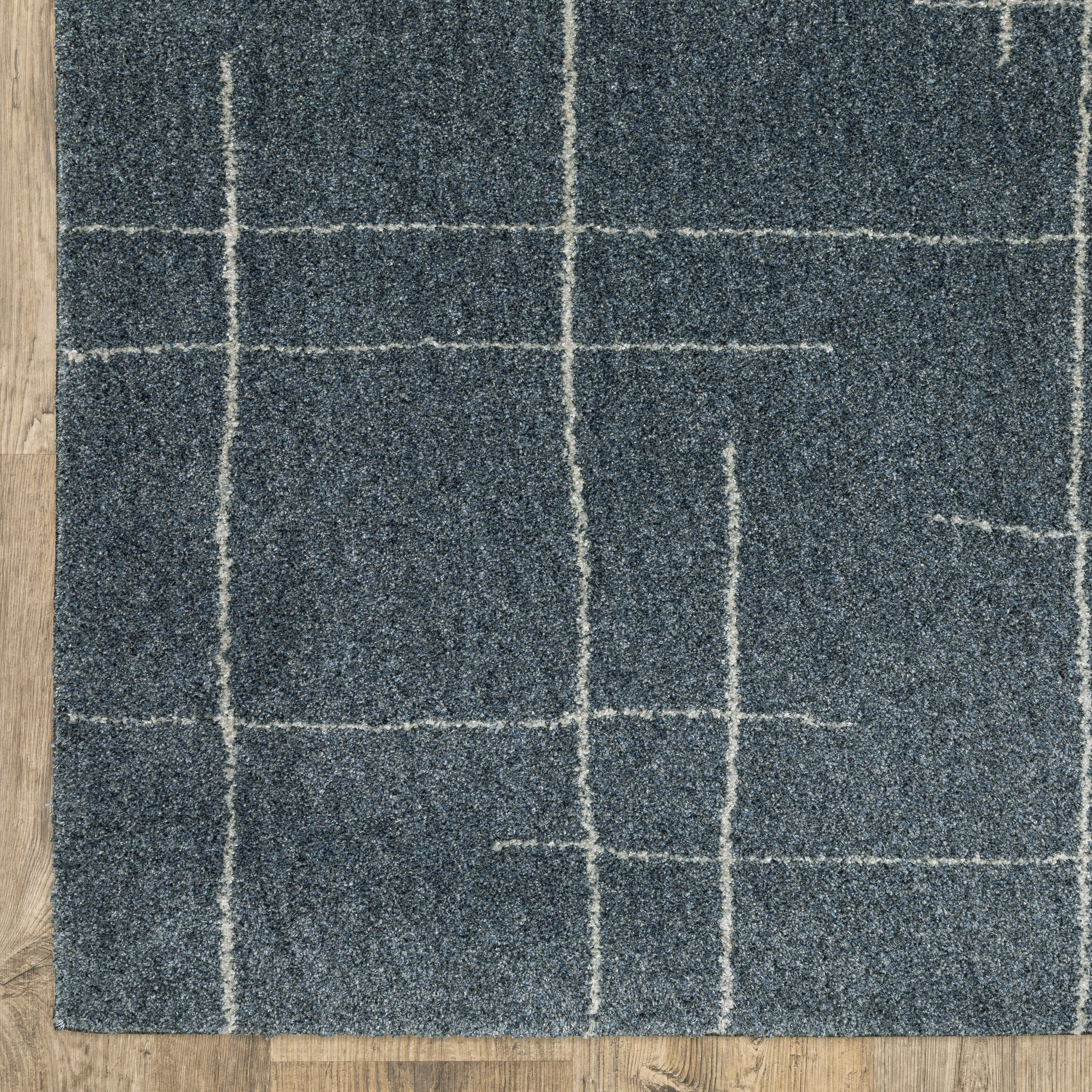 Style Haven Archer Abstract Geometric Blue/ Gray Indoor Area Rug