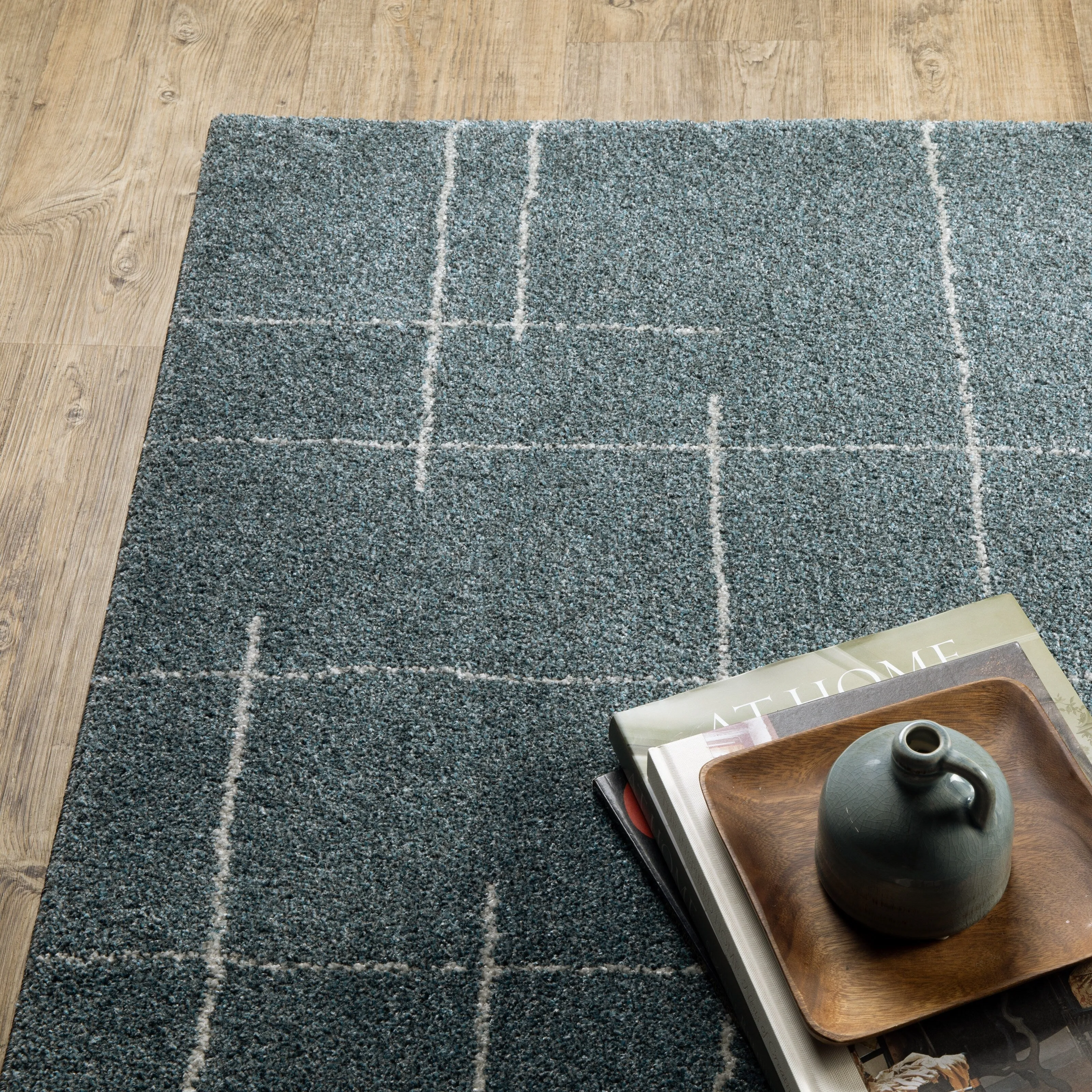 Style Haven Archer Abstract Geometric Blue/ Gray Indoor Area Rug