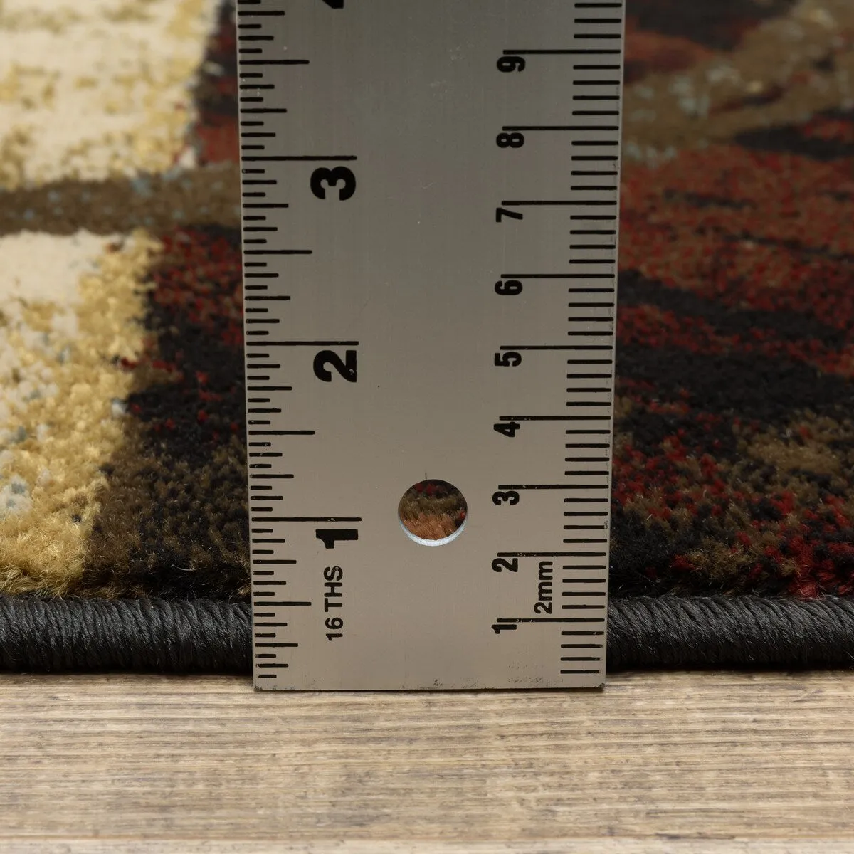 Style Haven Blocks and Rings Brown/ Black Area Rug