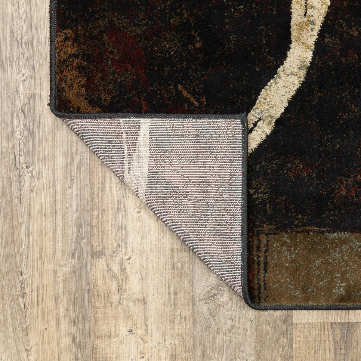 Style Haven Blocks and Rings Brown/ Black Area Rug