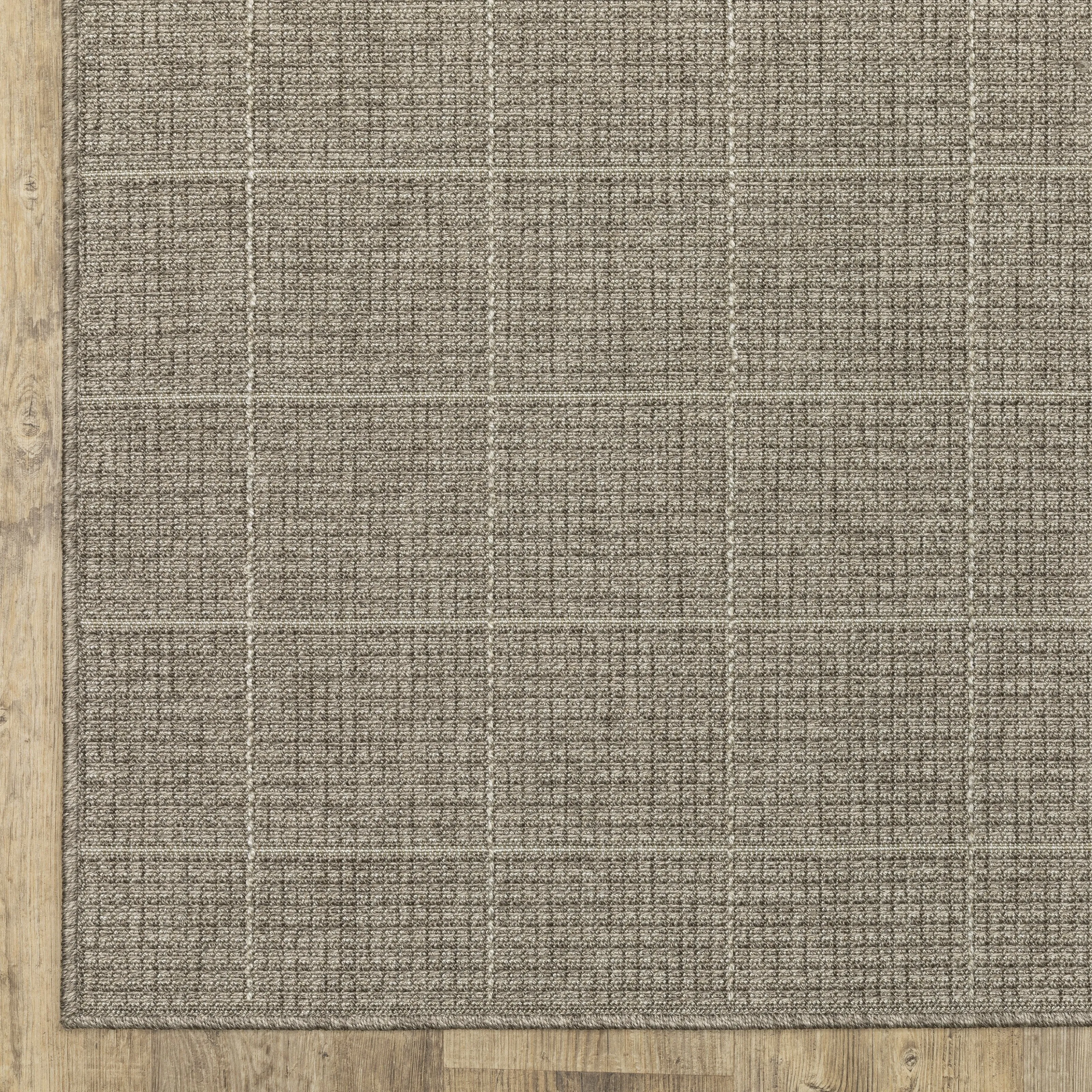 Style Haven Calayan Woven Gridwork Grey Ultimate Performance Area Rug~