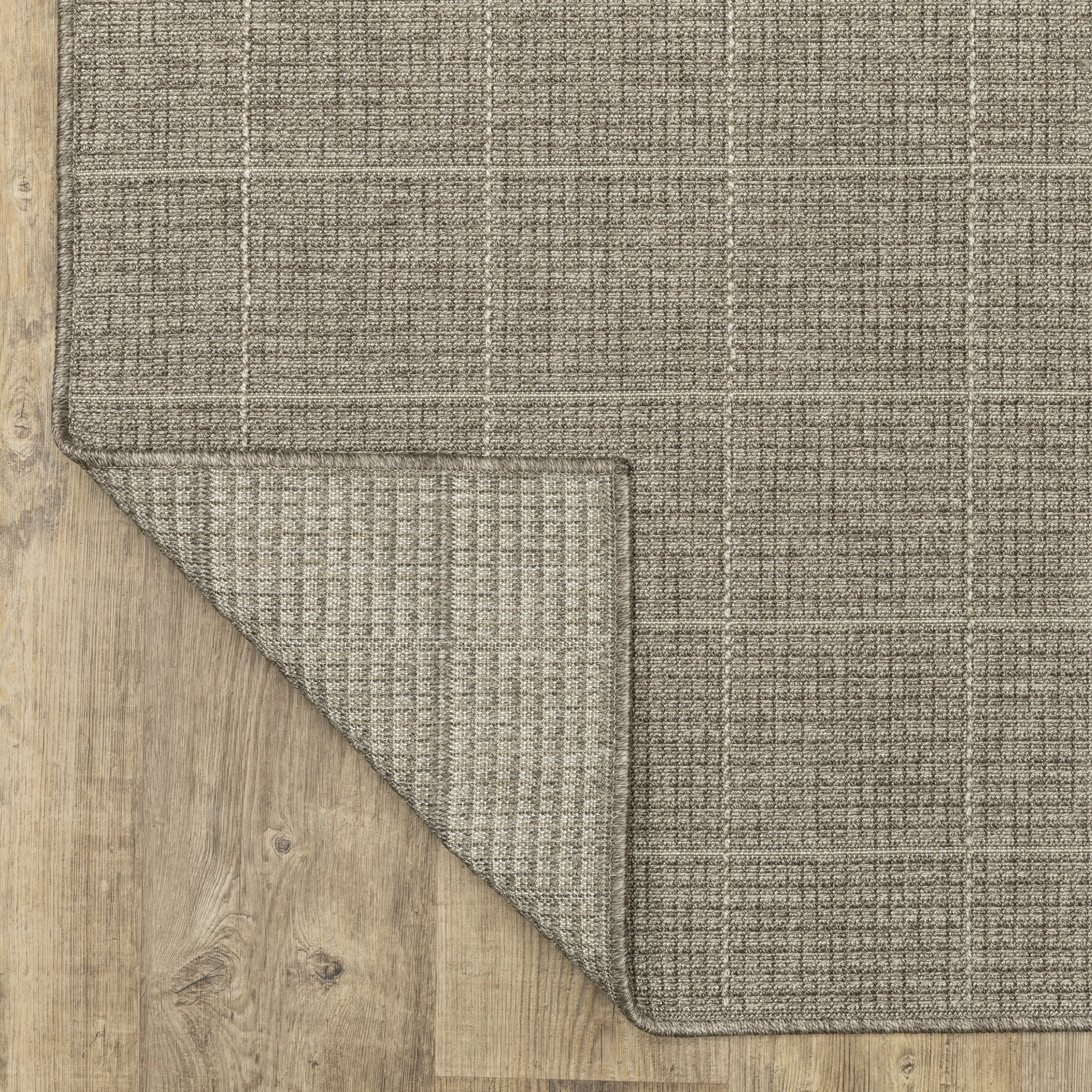 Style Haven Calayan Woven Gridwork Grey Ultimate Performance Area Rug~