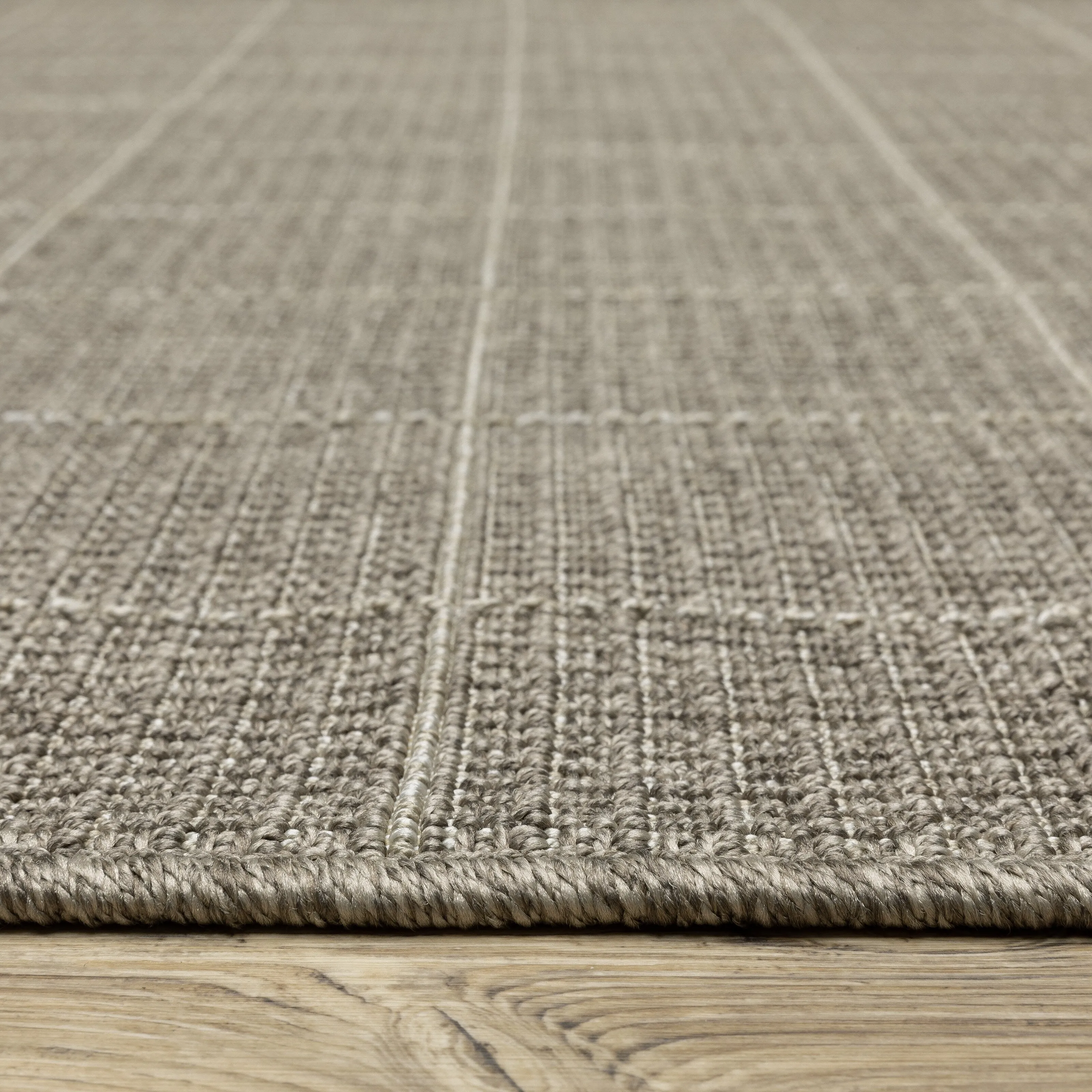 Style Haven Calayan Woven Gridwork Grey Ultimate Performance Area Rug~