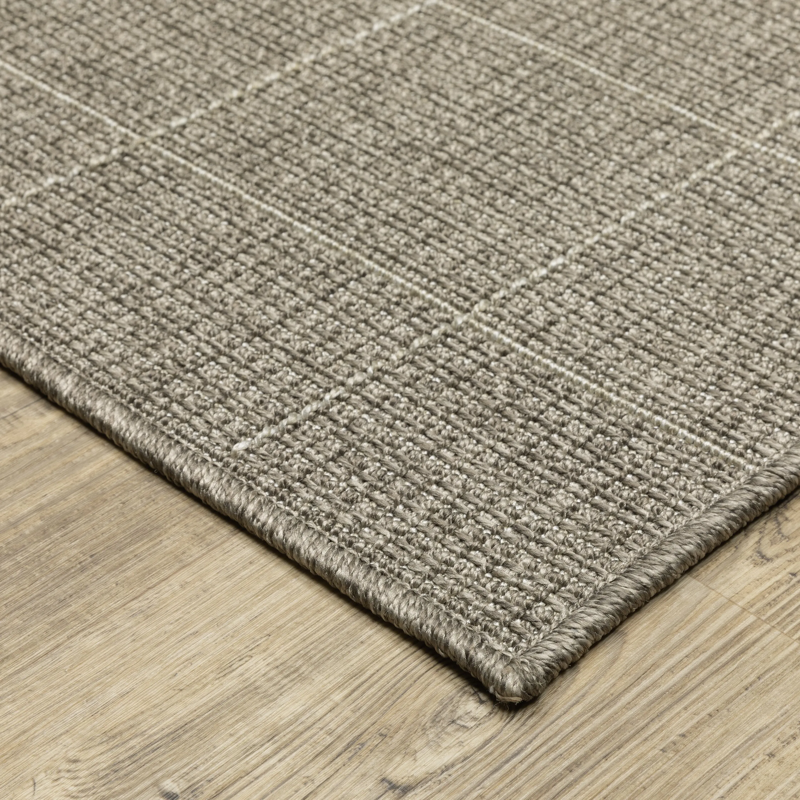 Style Haven Calayan Woven Gridwork Grey Ultimate Performance Area Rug~