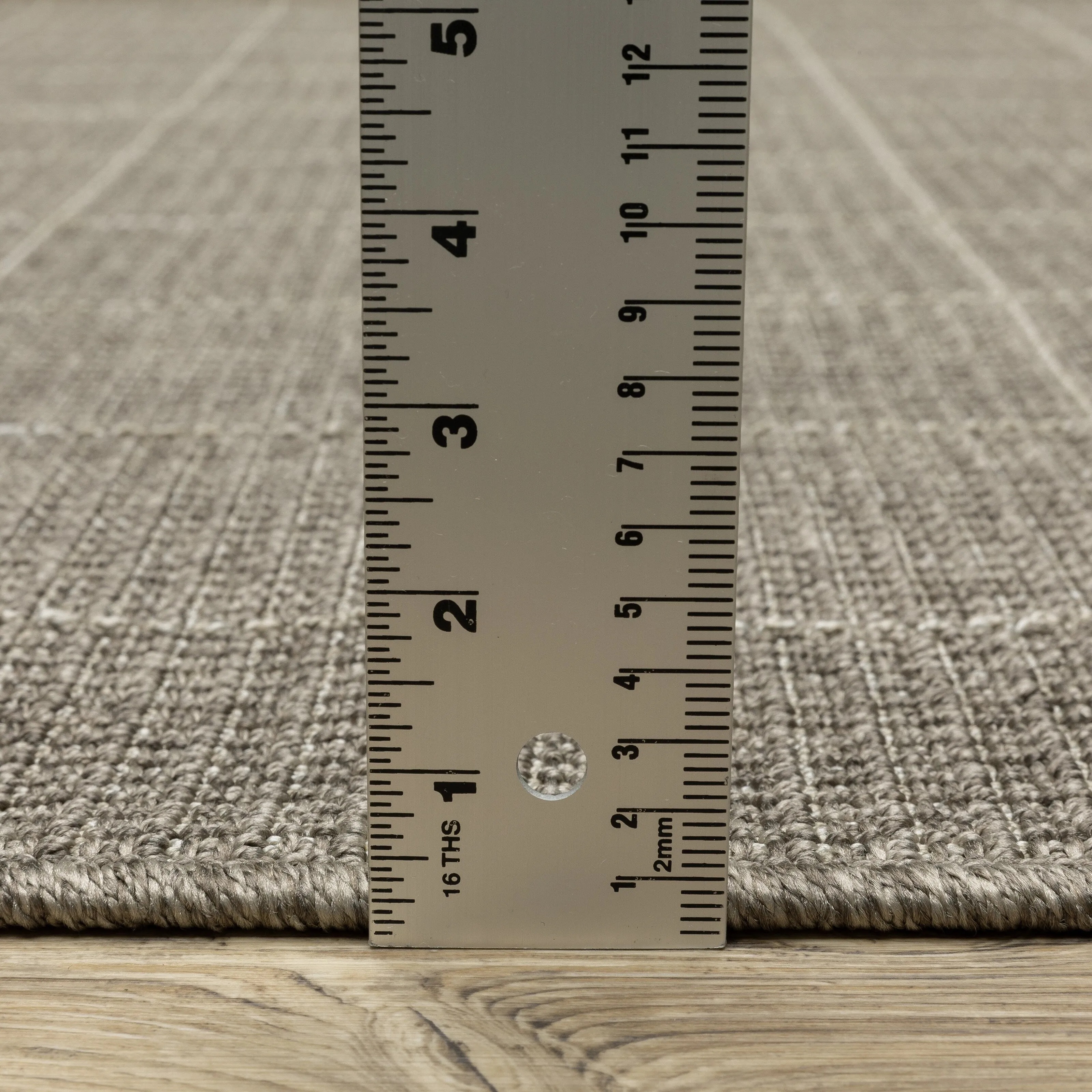 Style Haven Calayan Woven Gridwork Grey Ultimate Performance Area Rug~