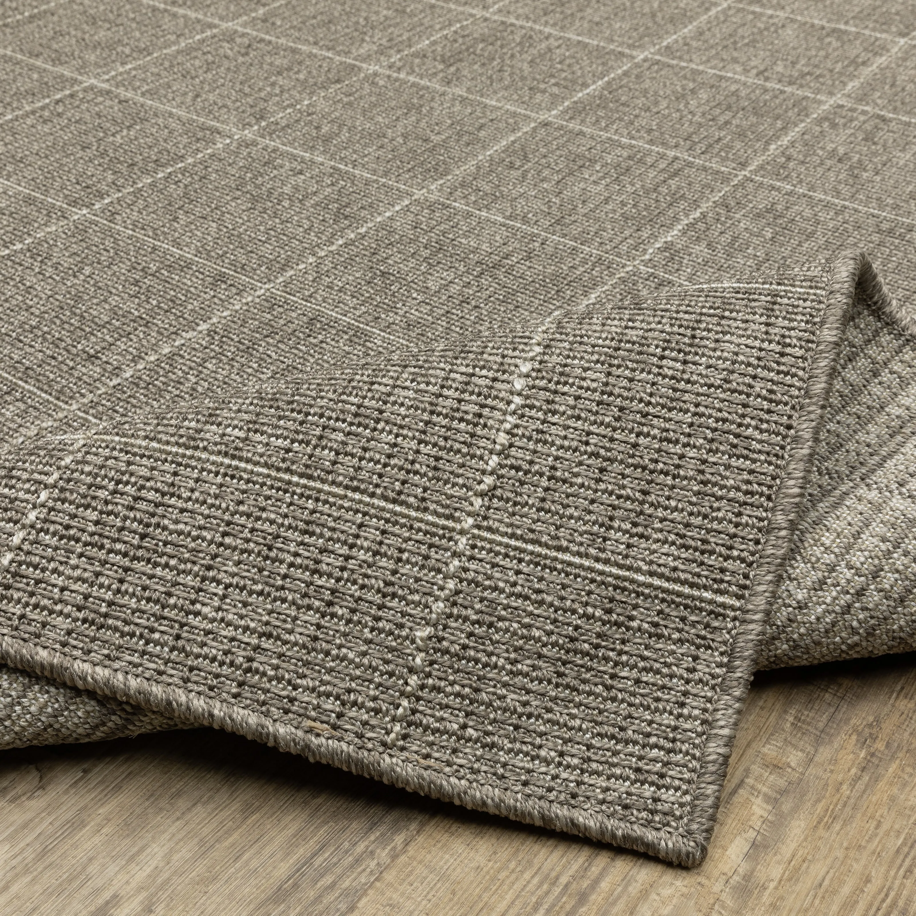 Style Haven Calayan Woven Gridwork Grey Ultimate Performance Area Rug~