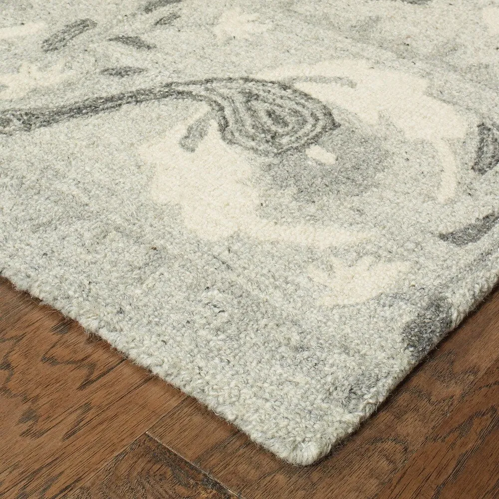 Style Haven Celena Undyed Wool Hand-crafted Floret Medallion Area Rug