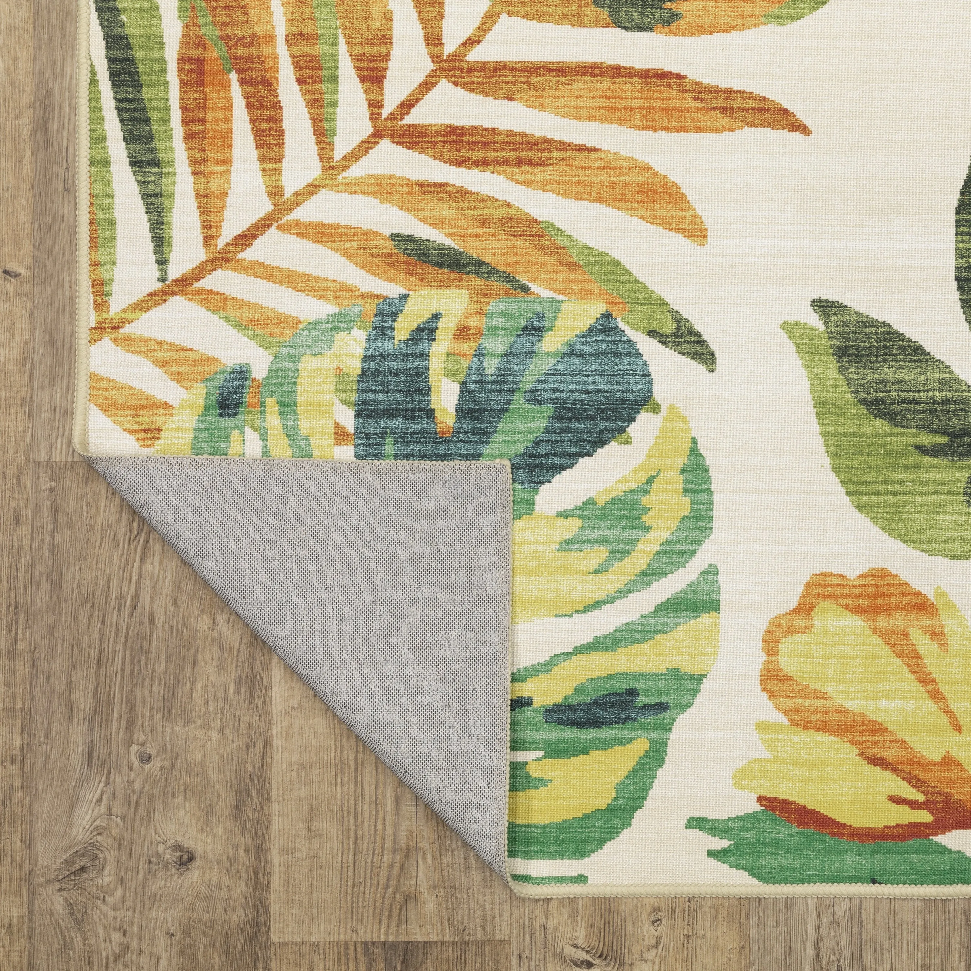 Style Haven Flores Tropical Beige/Multi Indoor-Outdoor Washable Rug