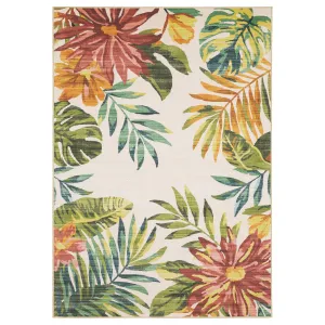 Style Haven Flores Tropical Beige/Multi Indoor-Outdoor Washable Rug
