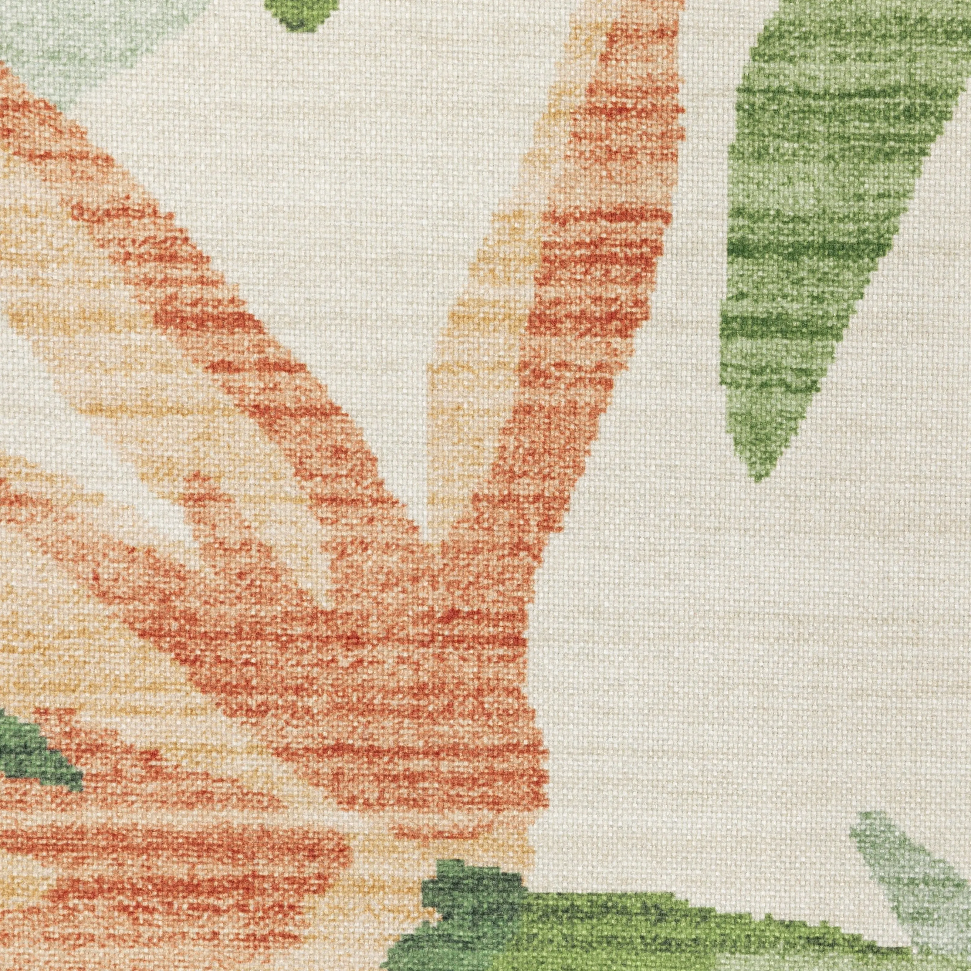 Style Haven Flores Tropical Palms Beige/Green Indoor-Outdoor Washable Rug