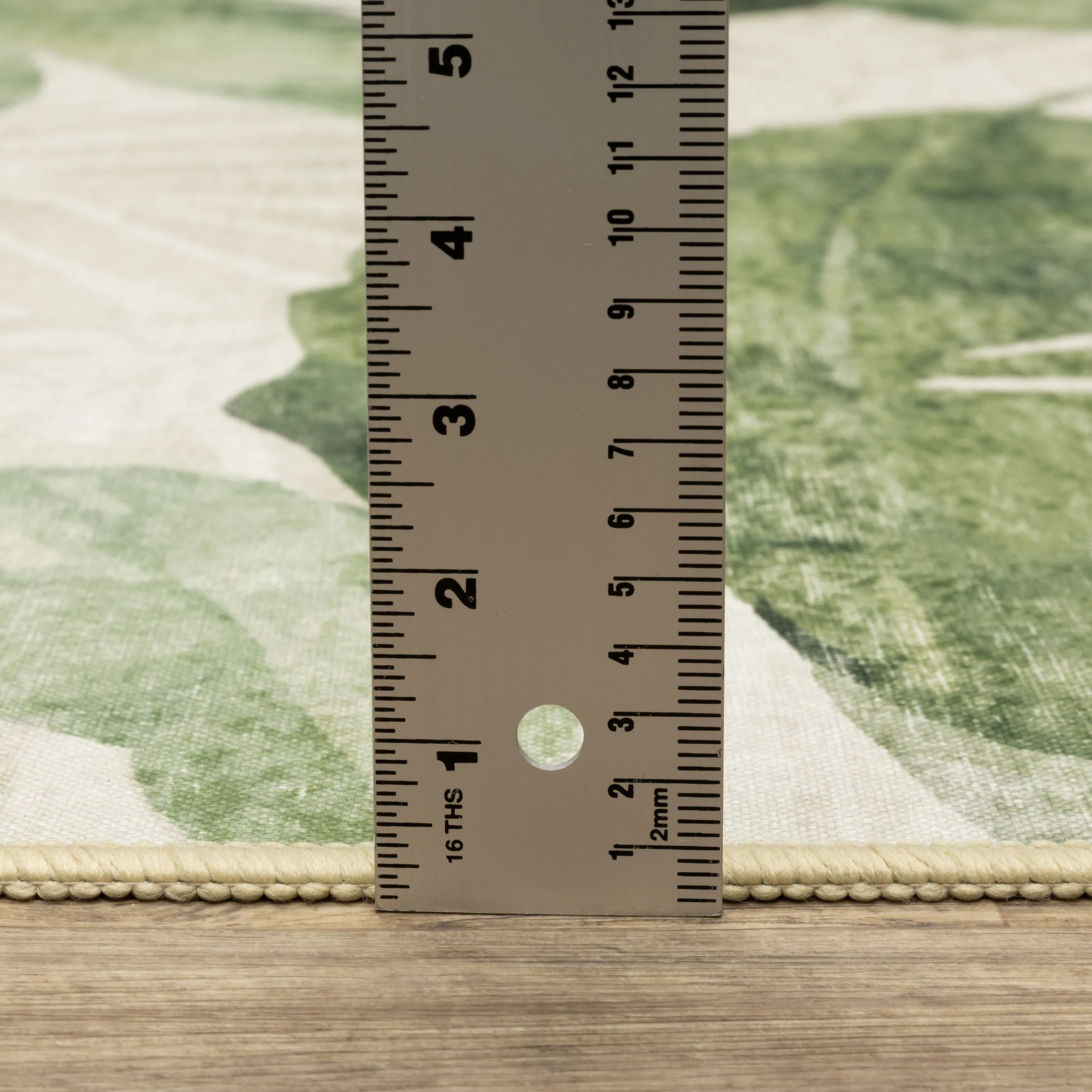 Style Haven Flores Tropical Palms Beige/Green Indoor-Outdoor Washable Rug