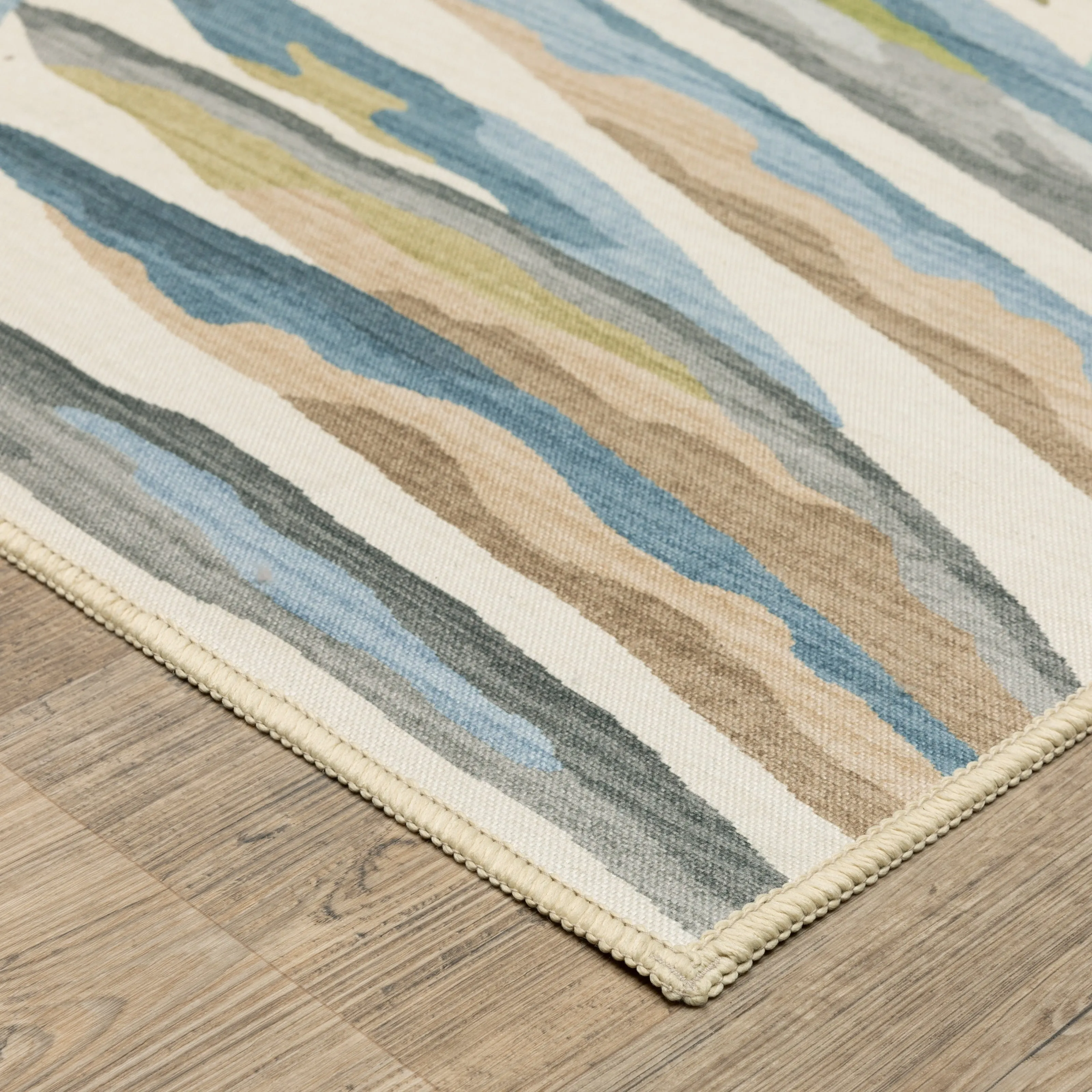 Style Haven Flores Tropical Palms Beige/Multi Indoor-Outdoor Washable Rug