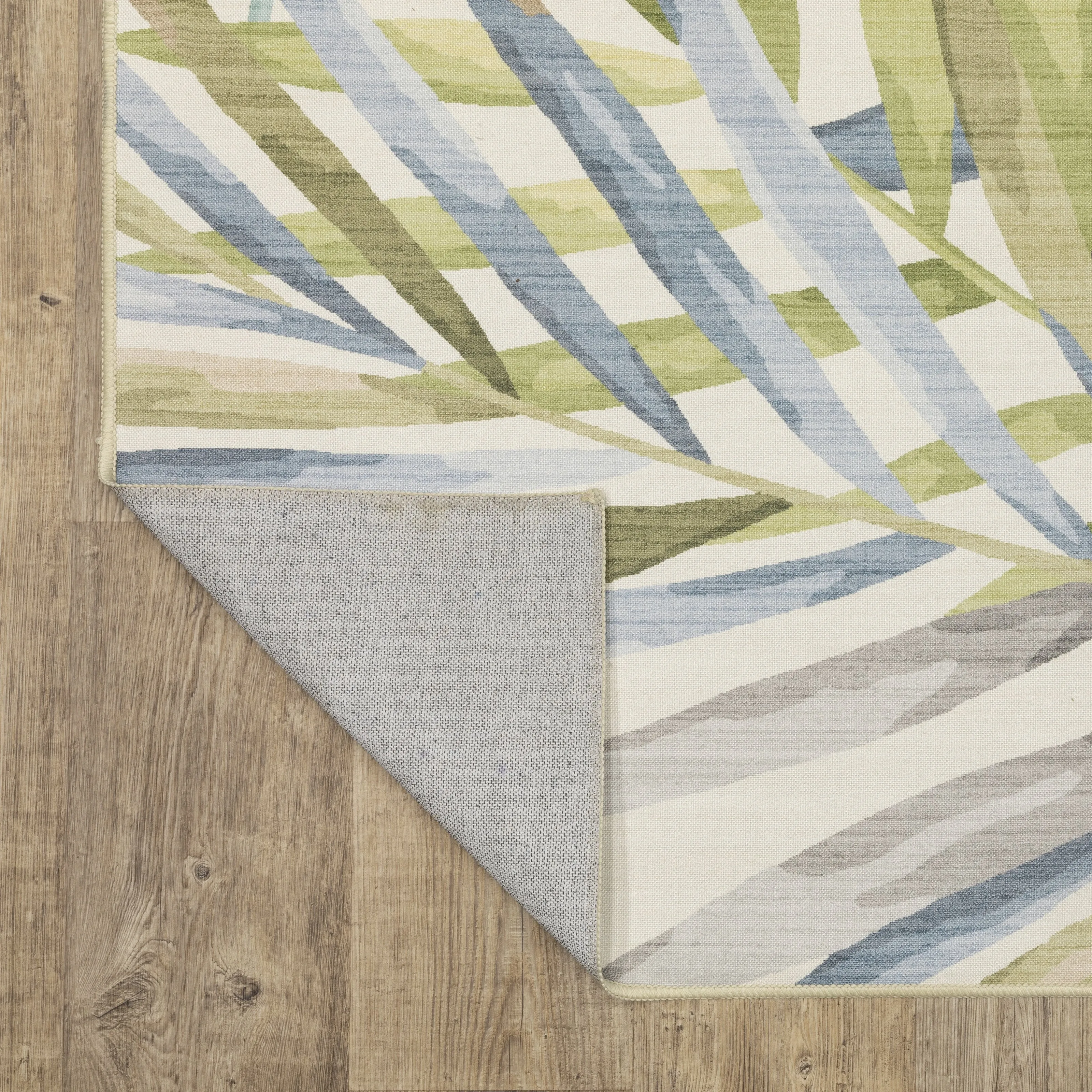 Style Haven Flores Tropical Palms Beige/Multi Indoor-Outdoor Washable Rug
