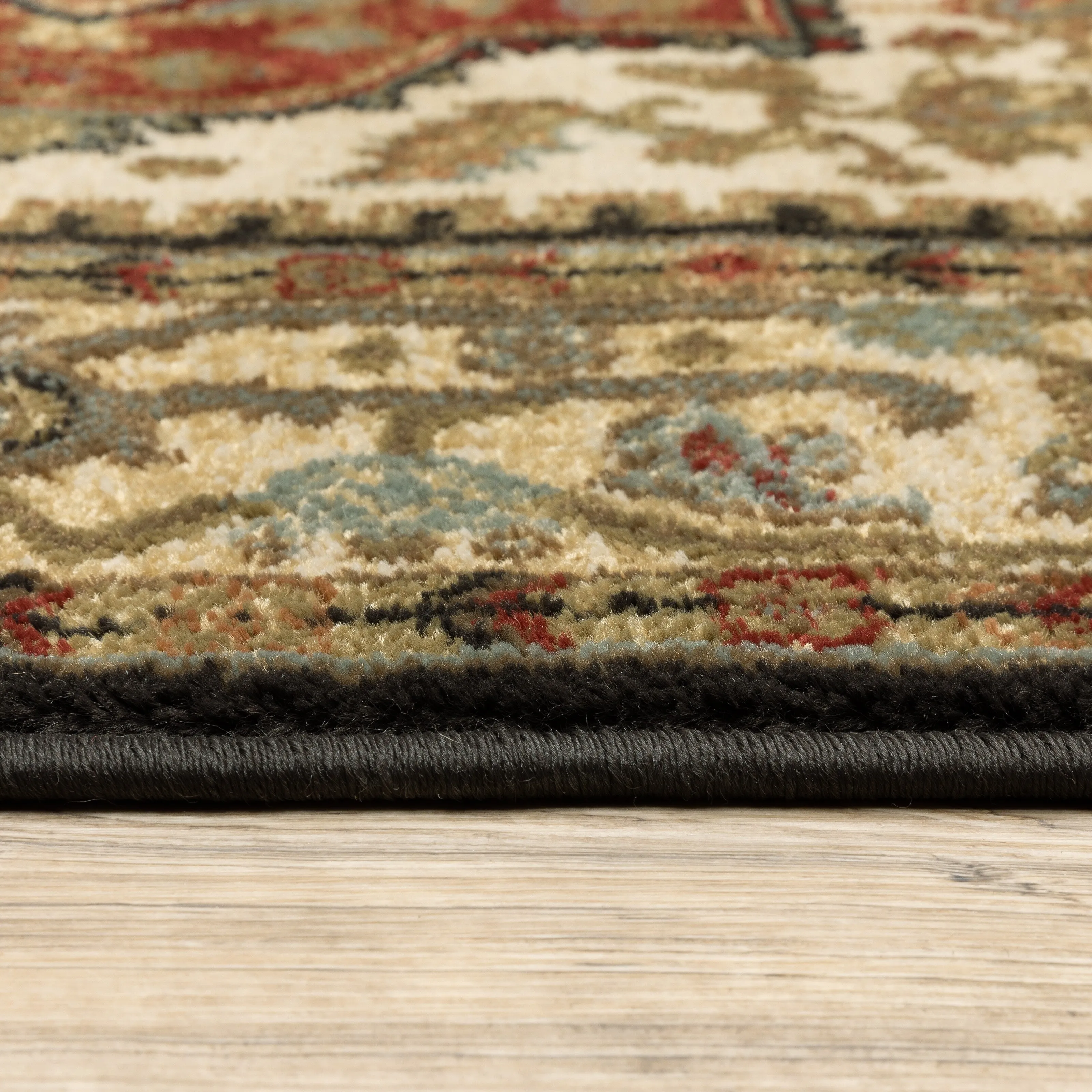 Style Haven Gradiska Medallion Crimson and Beige Area Rug
