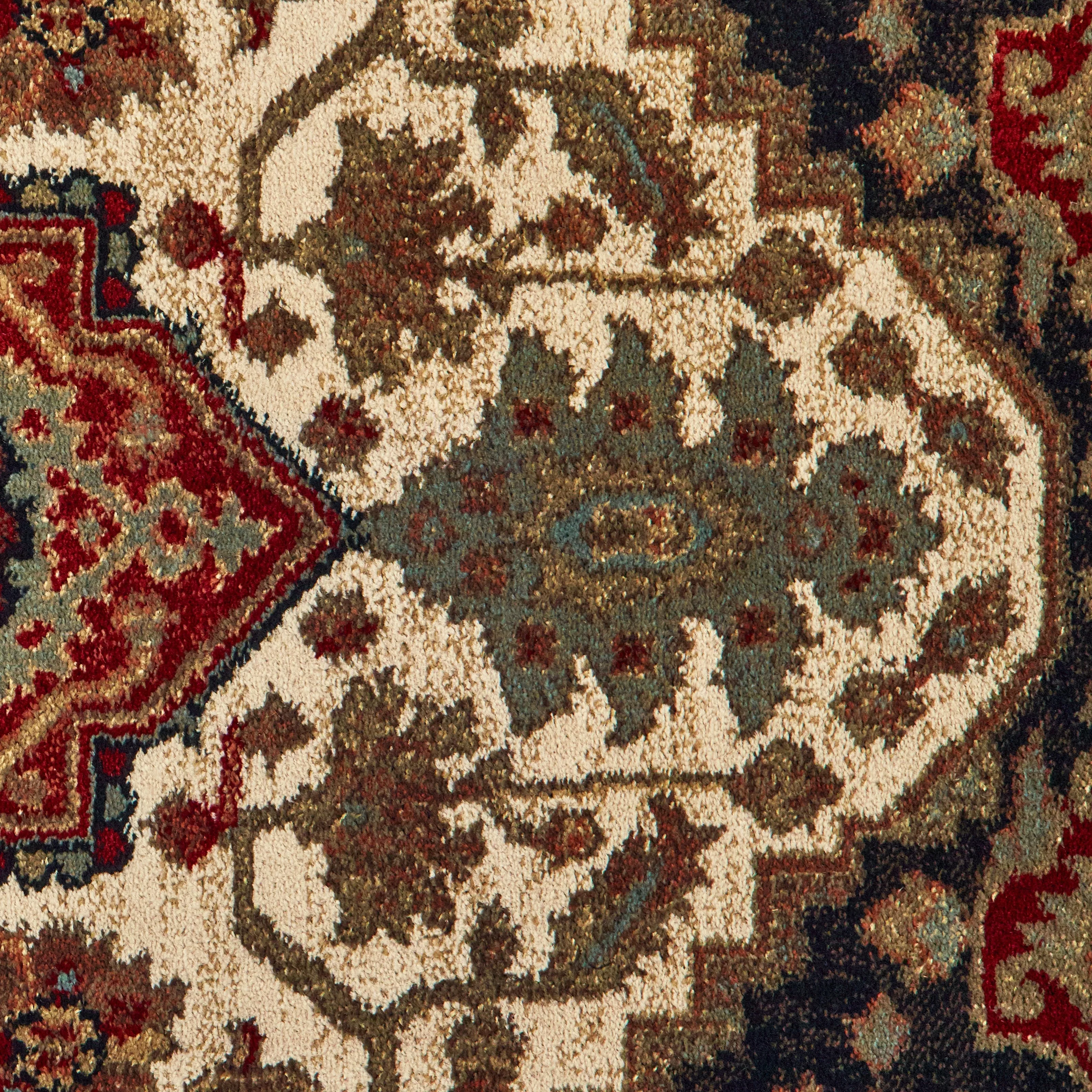 Style Haven Gradiska Medallion Crimson and Beige Area Rug