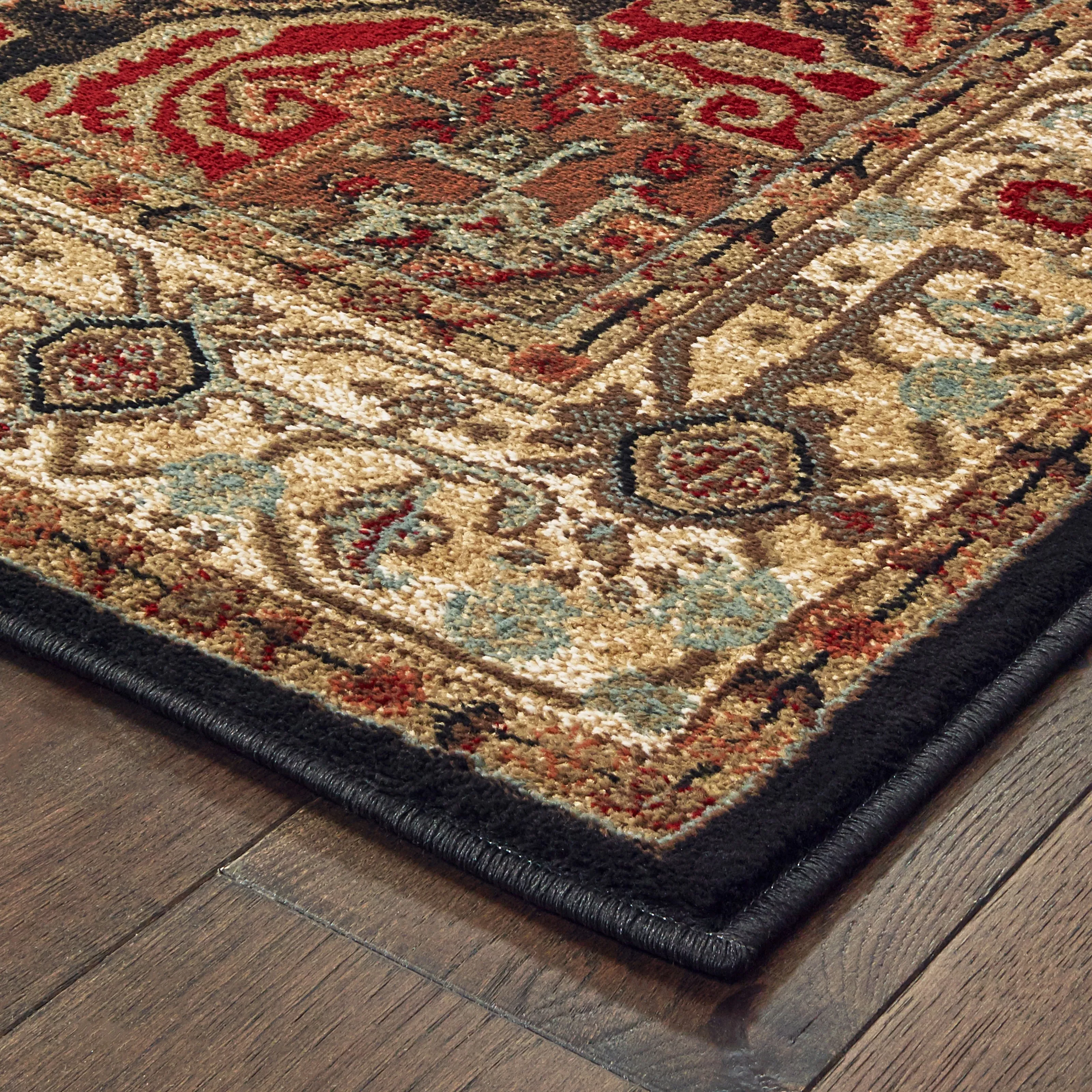 Style Haven Gradiska Medallion Crimson and Beige Area Rug