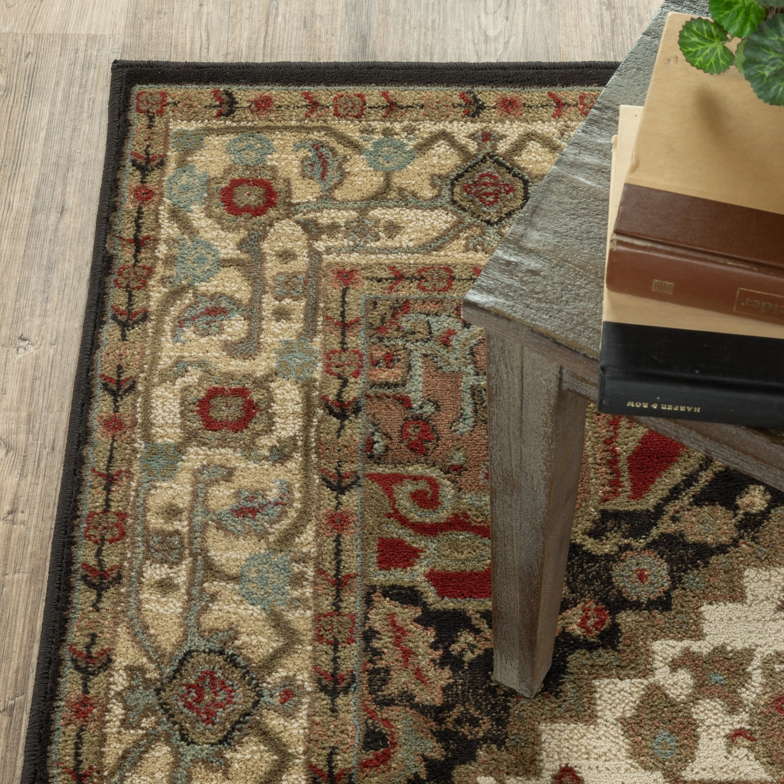 Style Haven Gradiska Medallion Crimson and Beige Area Rug