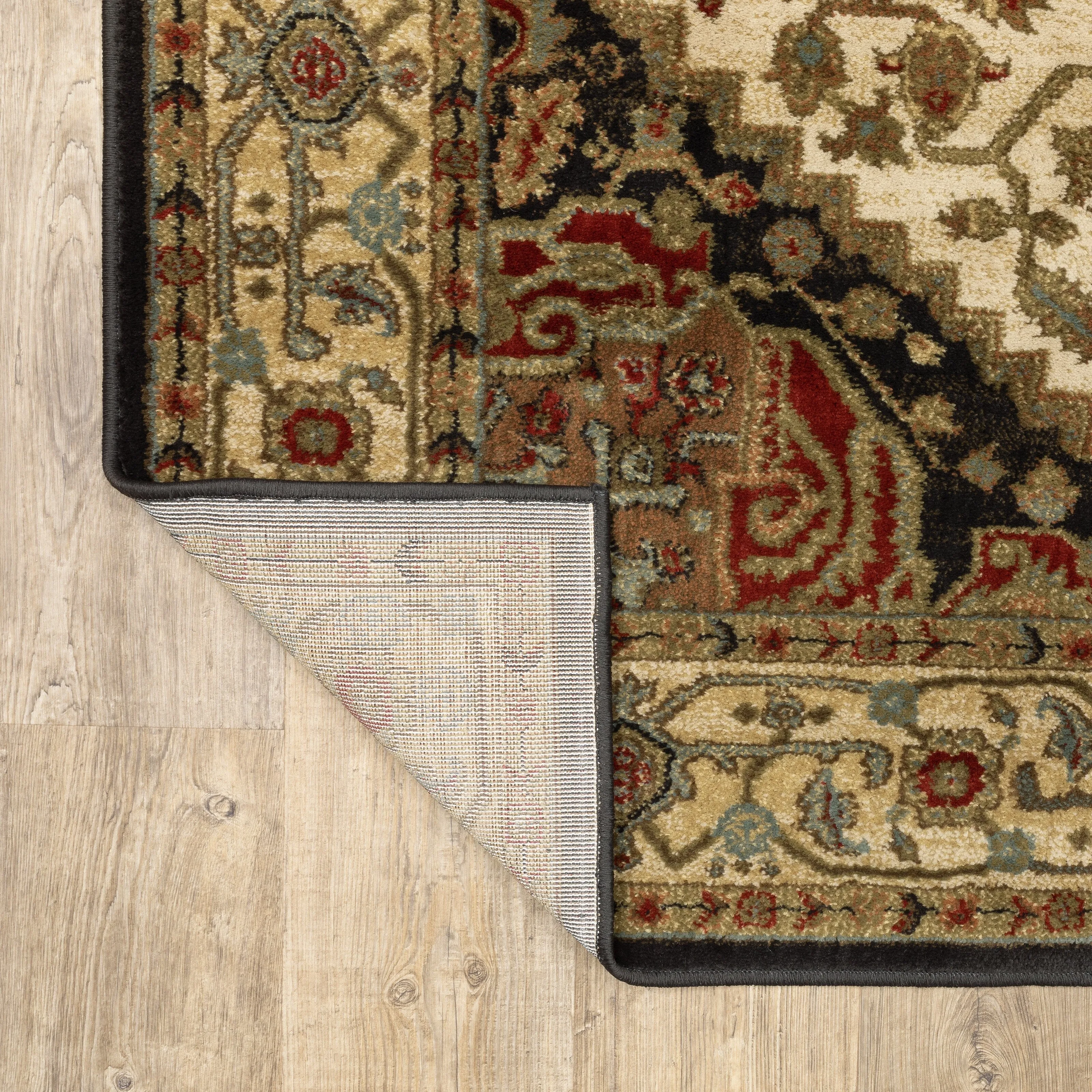 Style Haven Gradiska Medallion Crimson and Beige Area Rug