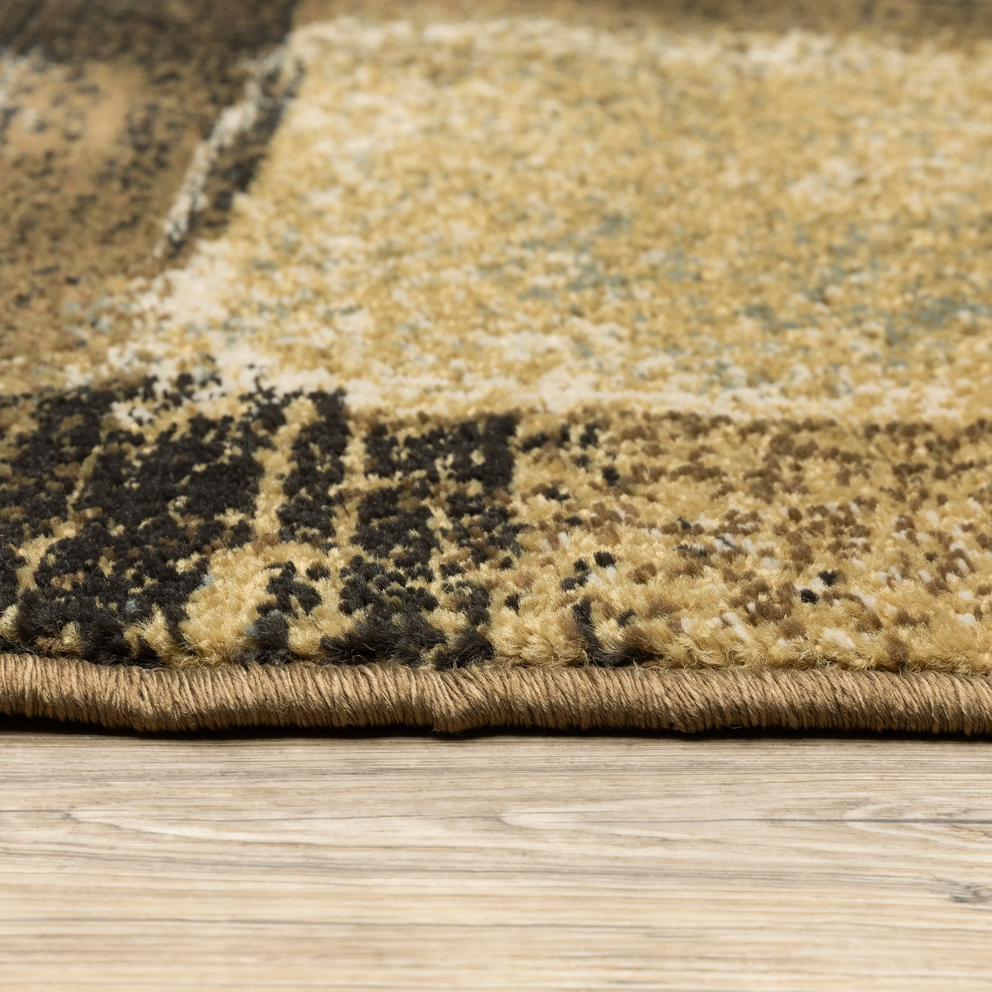 Style Haven Ivanic Distressed Abstract Geometric Brown/ Blue Area Rug