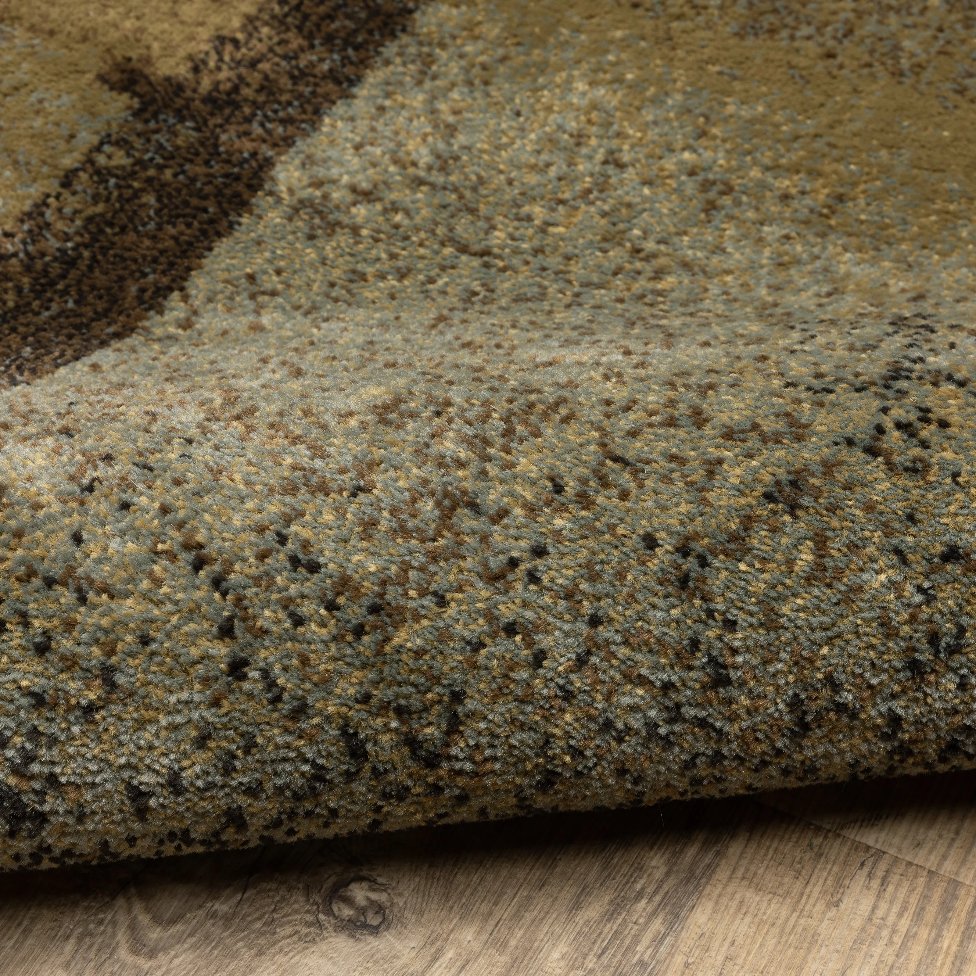 Style Haven Ivanic Distressed Abstract Geometric Brown/ Blue Area Rug