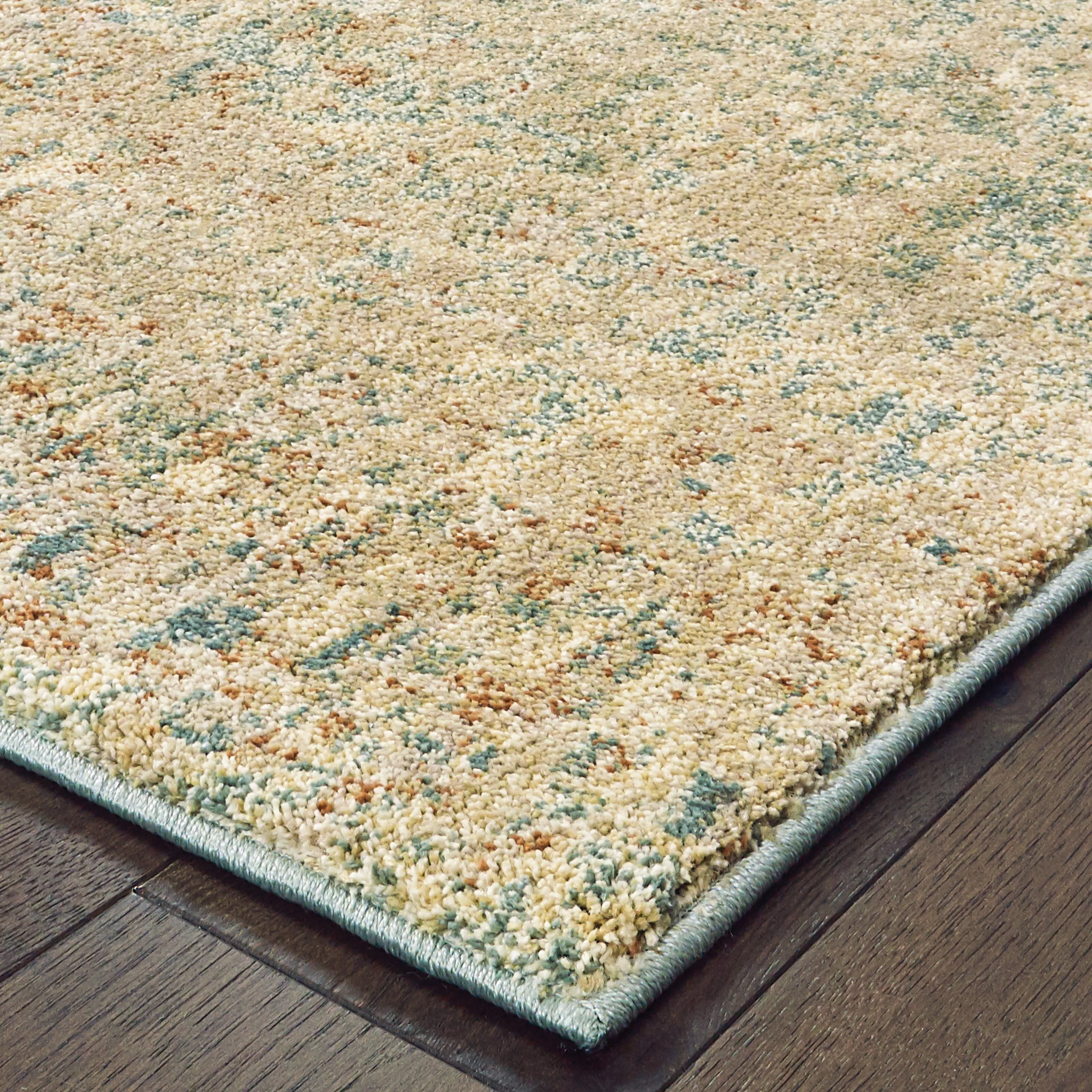 Style Haven Jelsa Distressed Abstract Teal/ Orange Area Rug