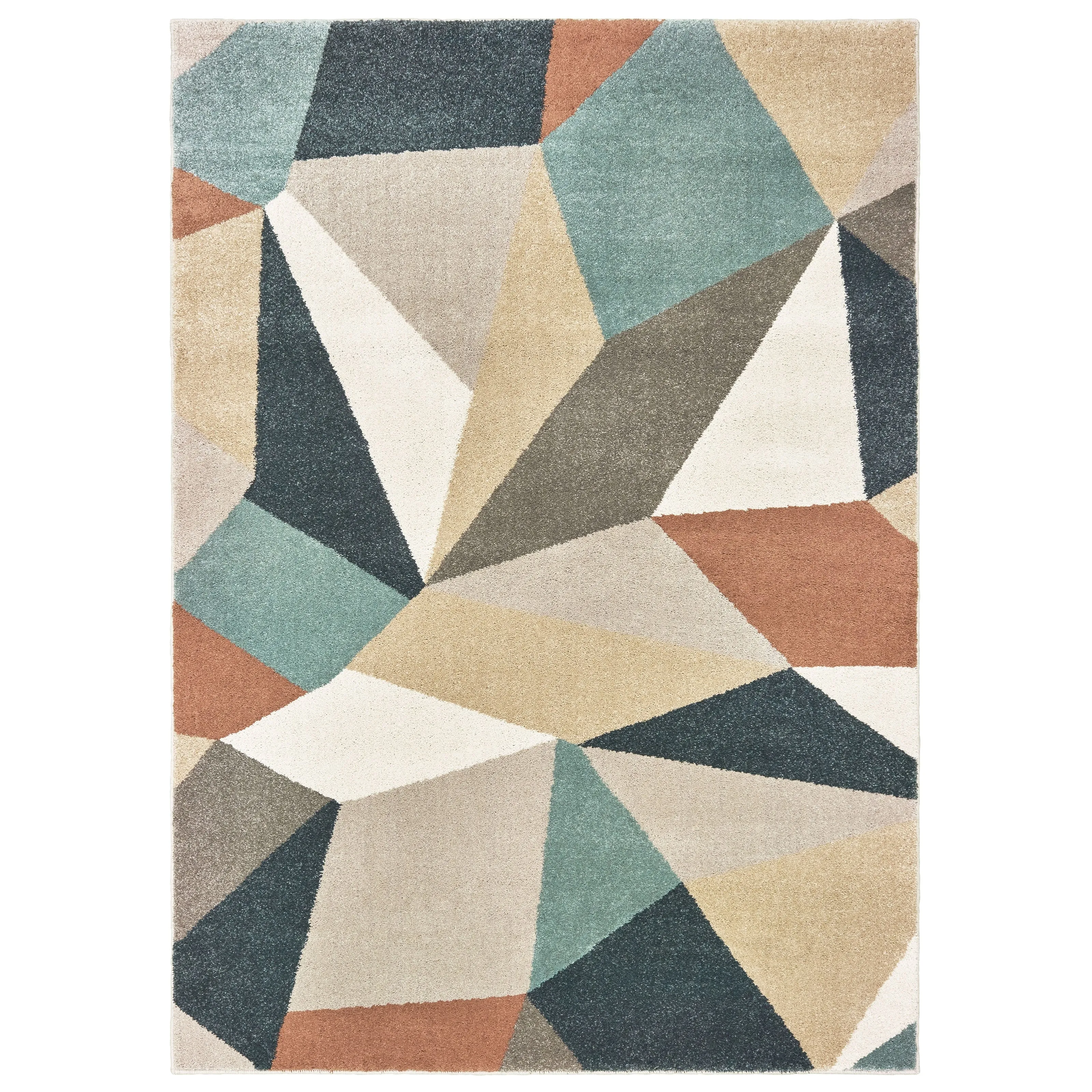 Style Haven Jelsa Teal/Orange Area Rug