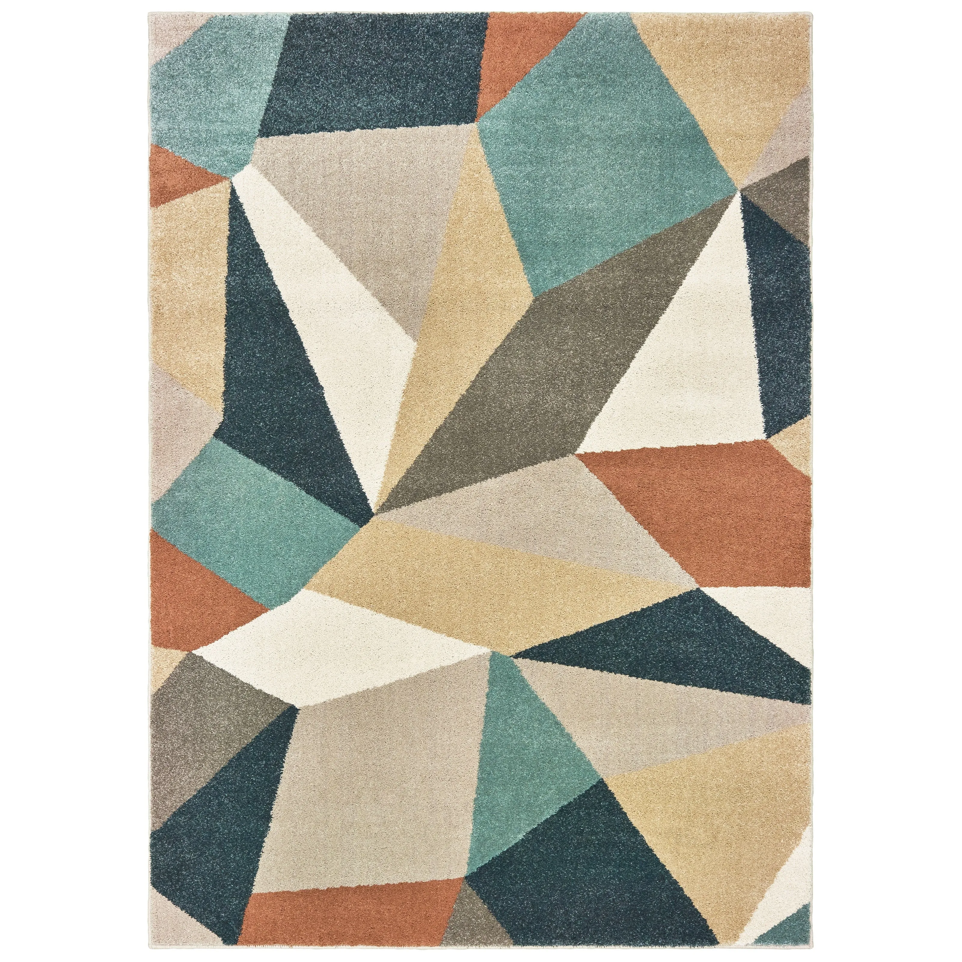 Style Haven Jelsa Teal/Orange Area Rug