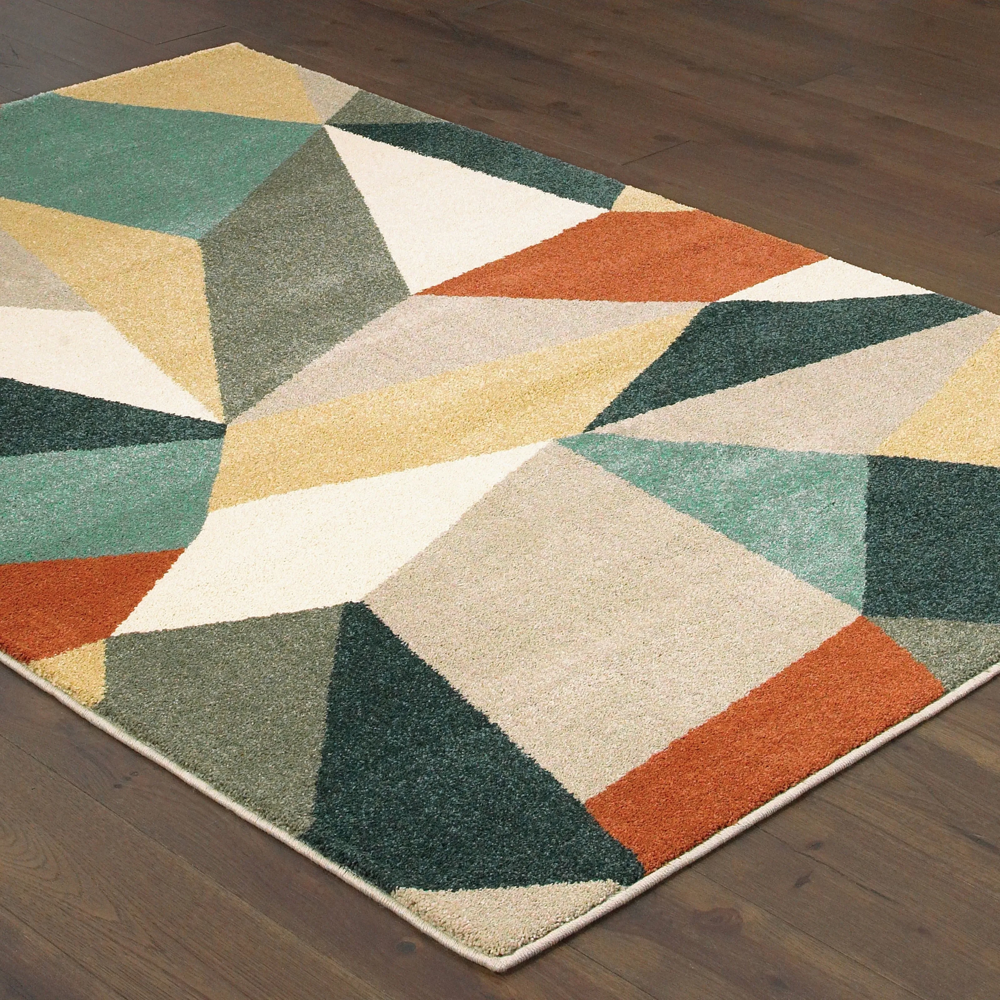 Style Haven Jelsa Teal/Orange Area Rug