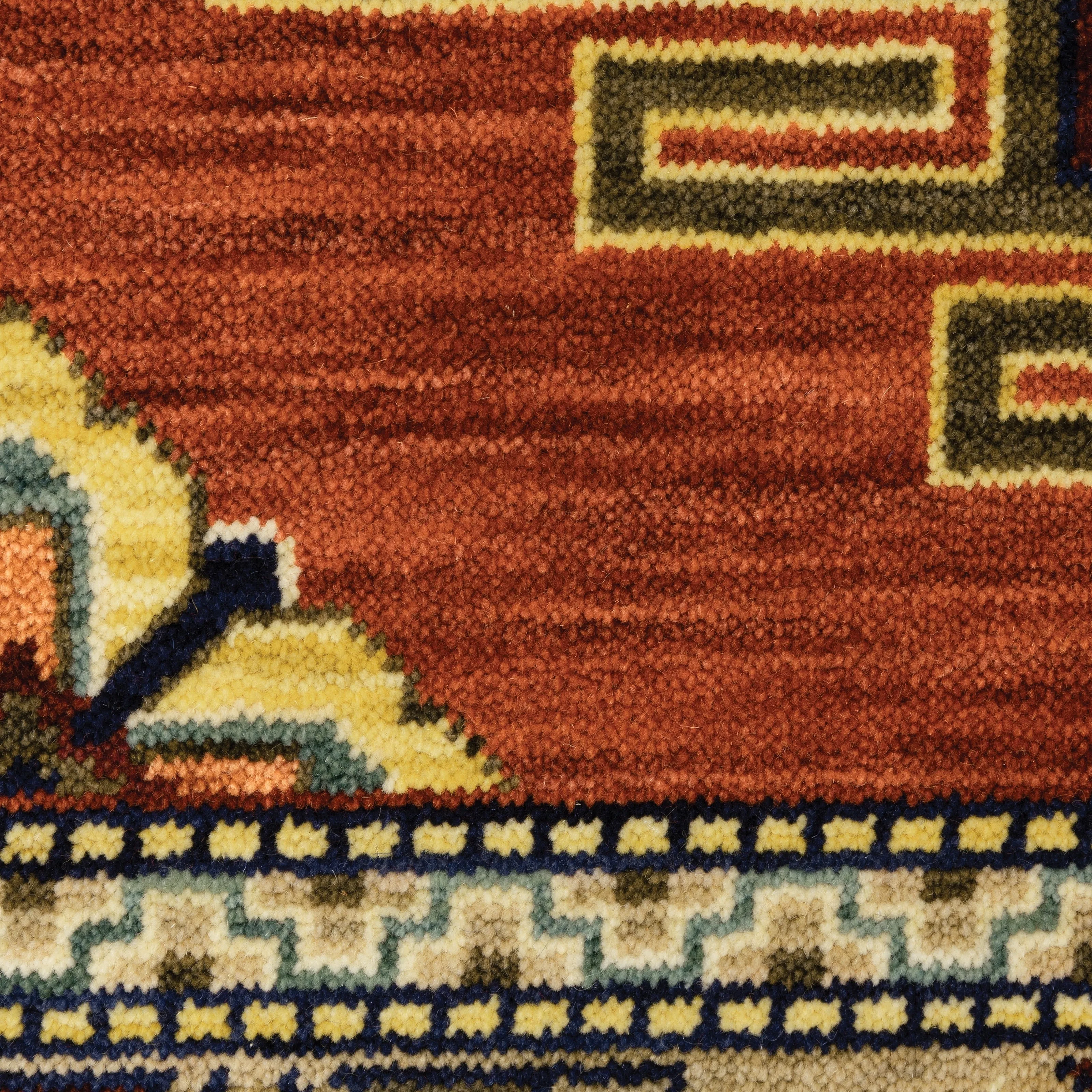 Style Haven Leander Tribal Medallion Fringed Wool Blend Area Rug