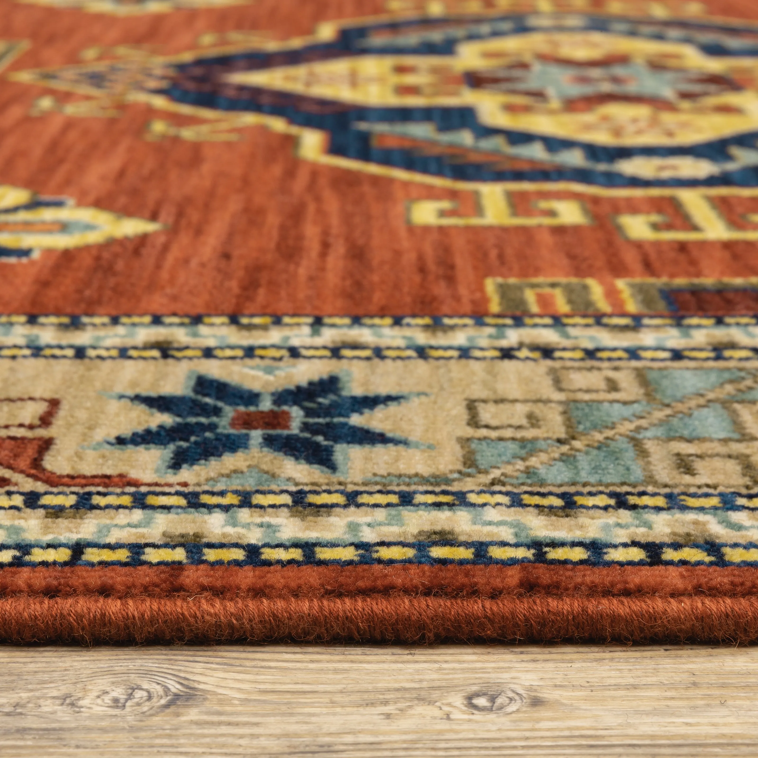 Style Haven Leander Tribal Medallion Fringed Wool Blend Area Rug