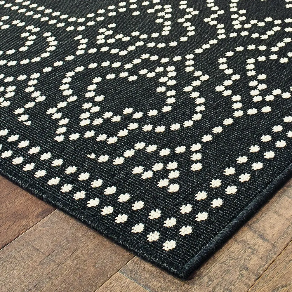 Style Haven Marianna Border Loop Pile Indoor Outdoor Area Rug