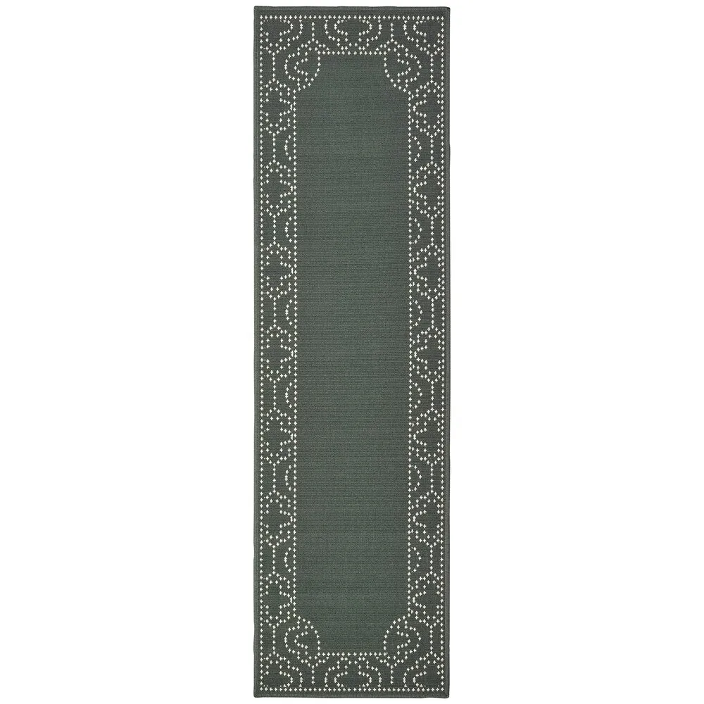 Style Haven Marianna Border Loop Pile Indoor Outdoor Area Rug