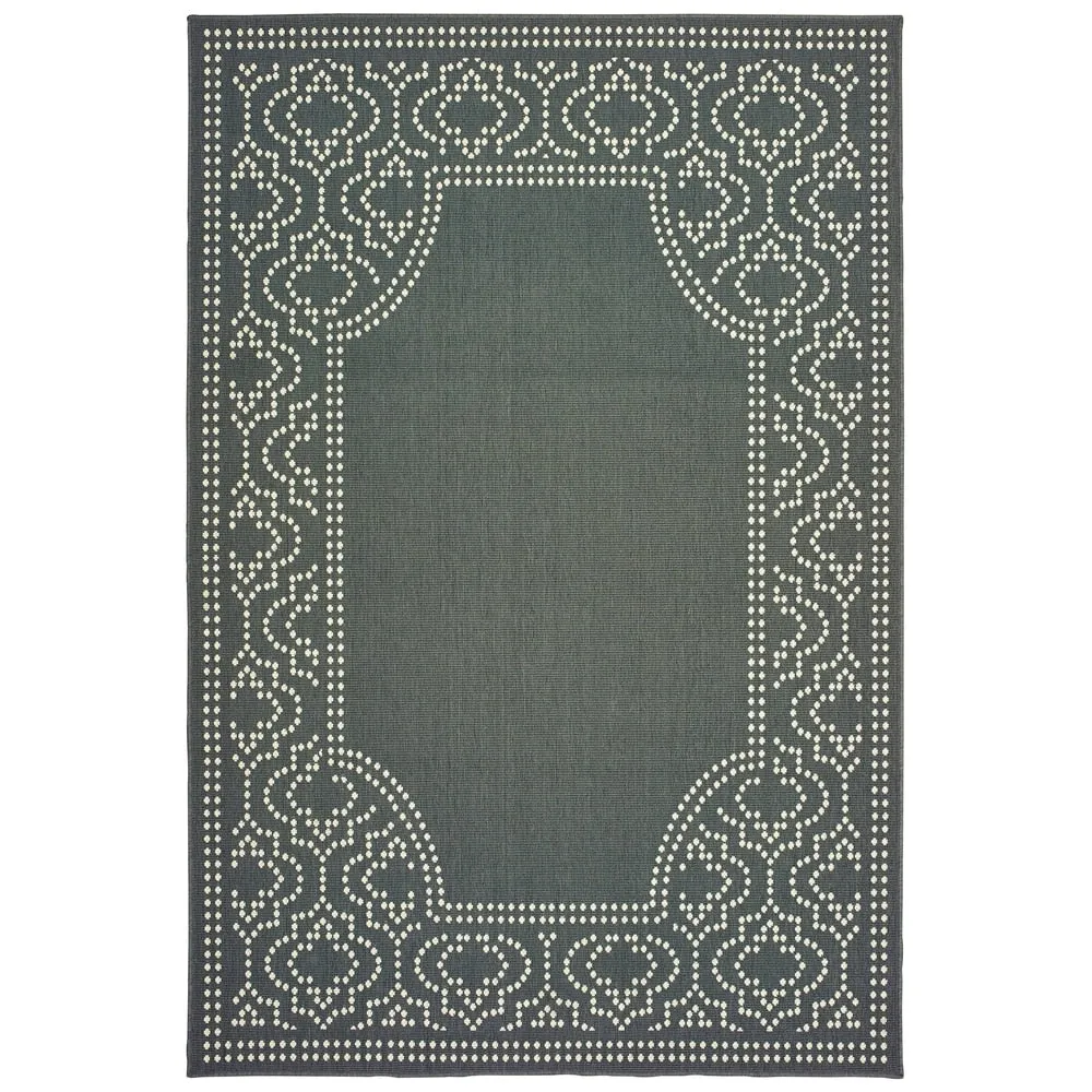 Style Haven Marianna Border Loop Pile Indoor Outdoor Area Rug