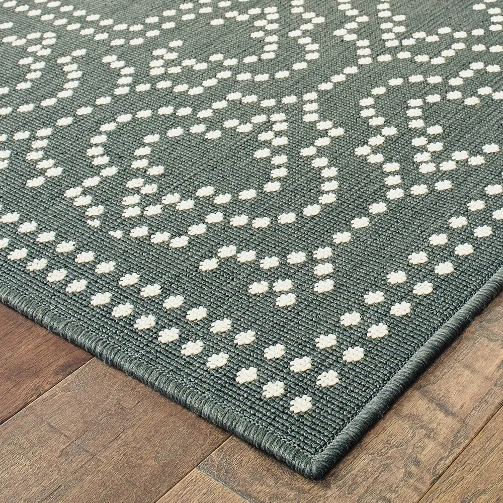Style Haven Marianna Border Loop Pile Indoor Outdoor Area Rug
