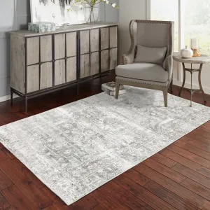 Style Haven Marissa Washable Distressed Oriental Sage Green/ Grey Area Rug