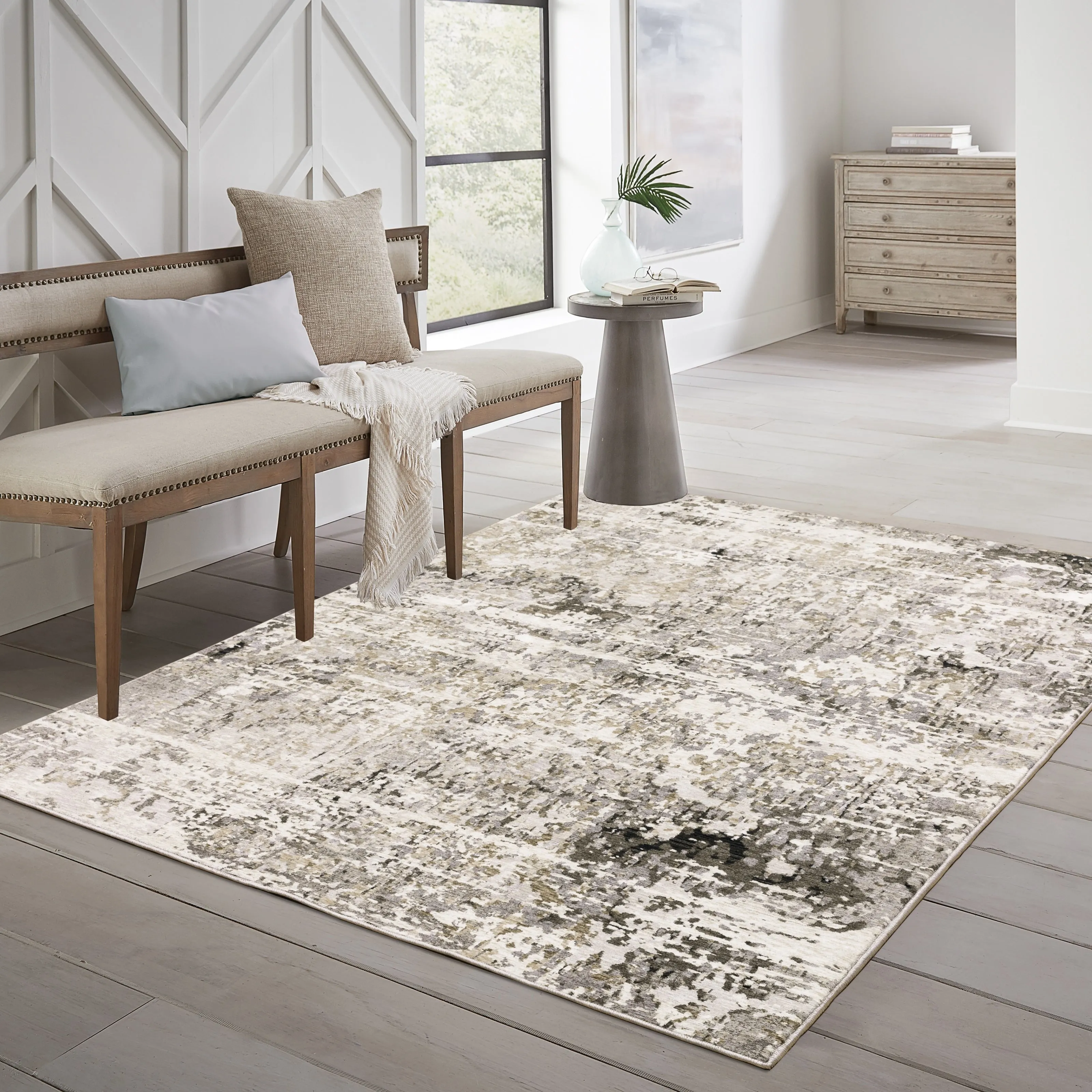 Style Haven Nelson Distressed Abstract Beige/ Grey Indoor Area Rug
