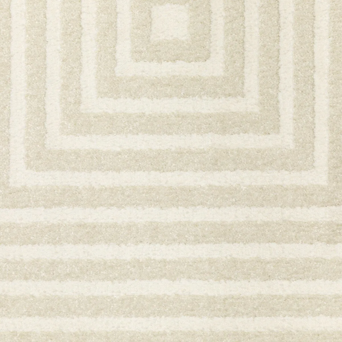 Style Haven Ripley Tone-on-Tone Geometric Ivory Mixed Pile Area Rug