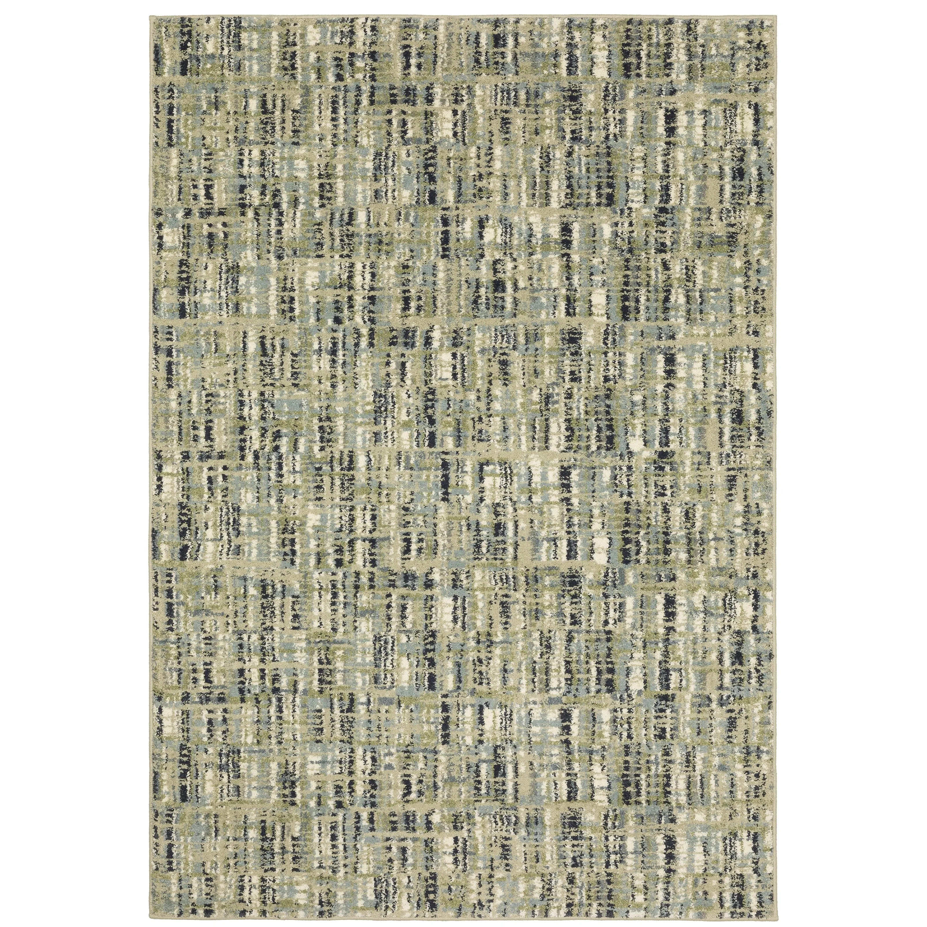 Style Haven Salinas Industrial Striped Green/ Blue Indoor Area Rug
